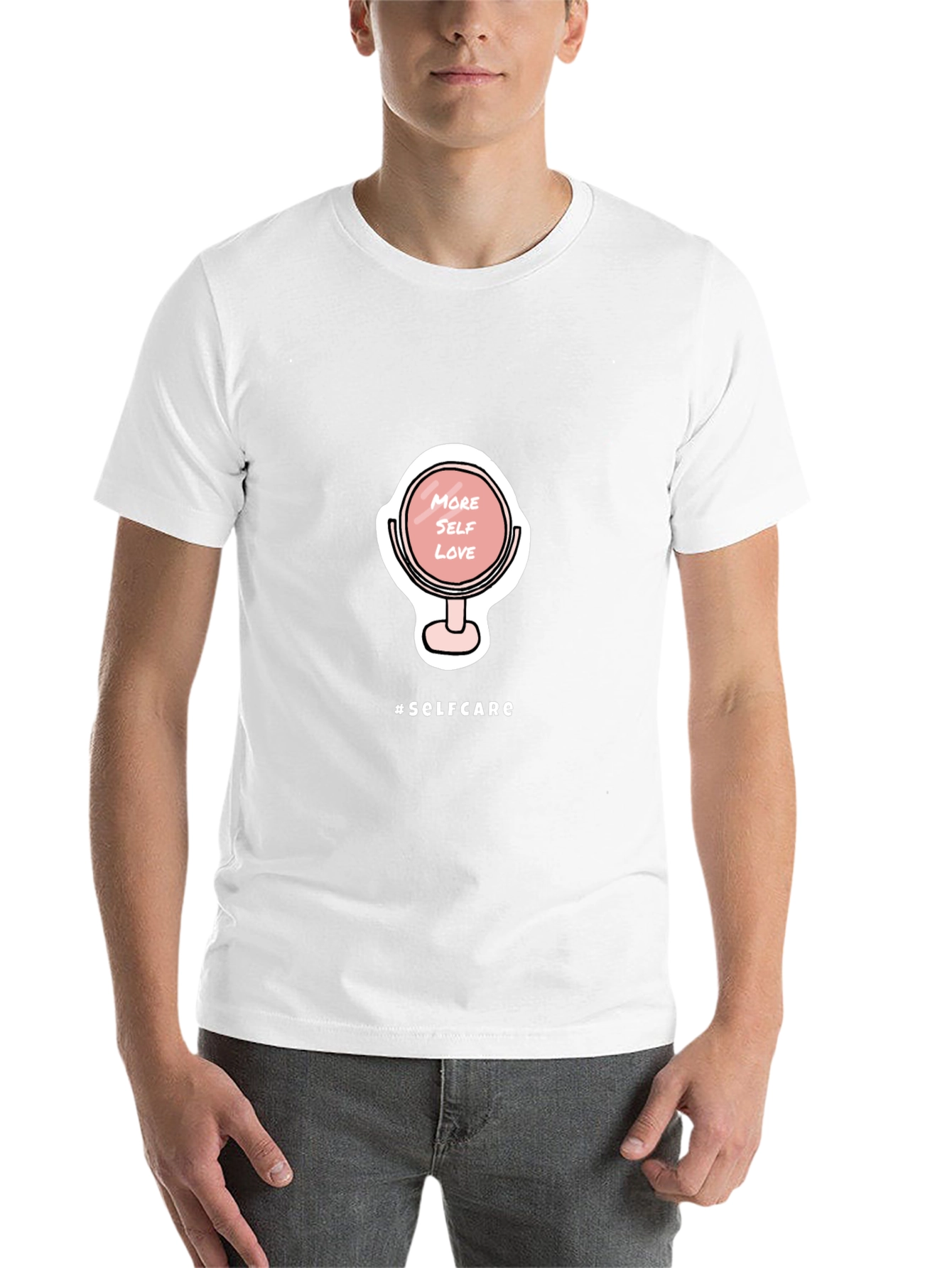 Black Self-Care Mirror Graphic T-Shirt view 14