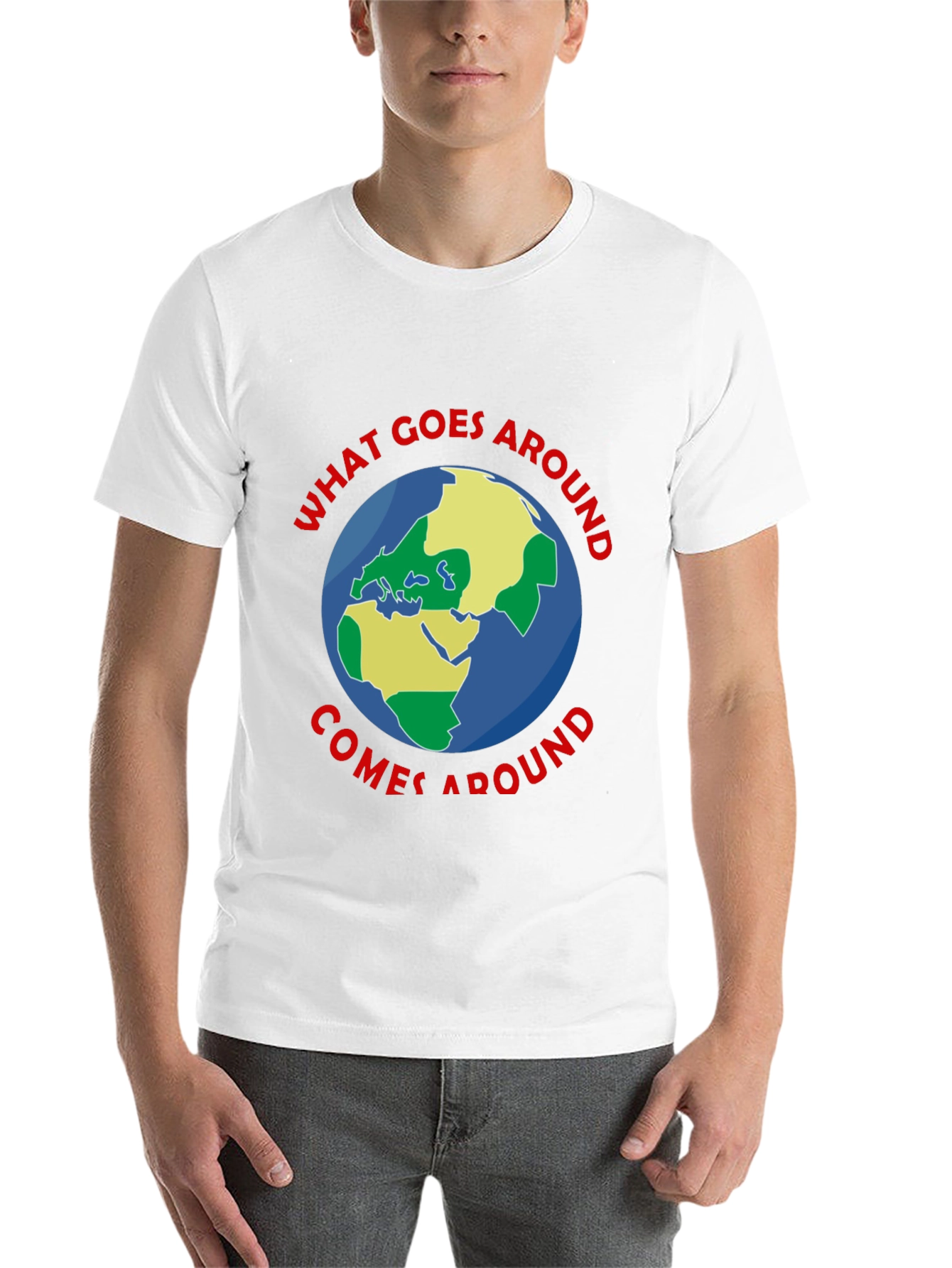 Black What Goes Around T-Shirt - Earth Graphic Tee view 14