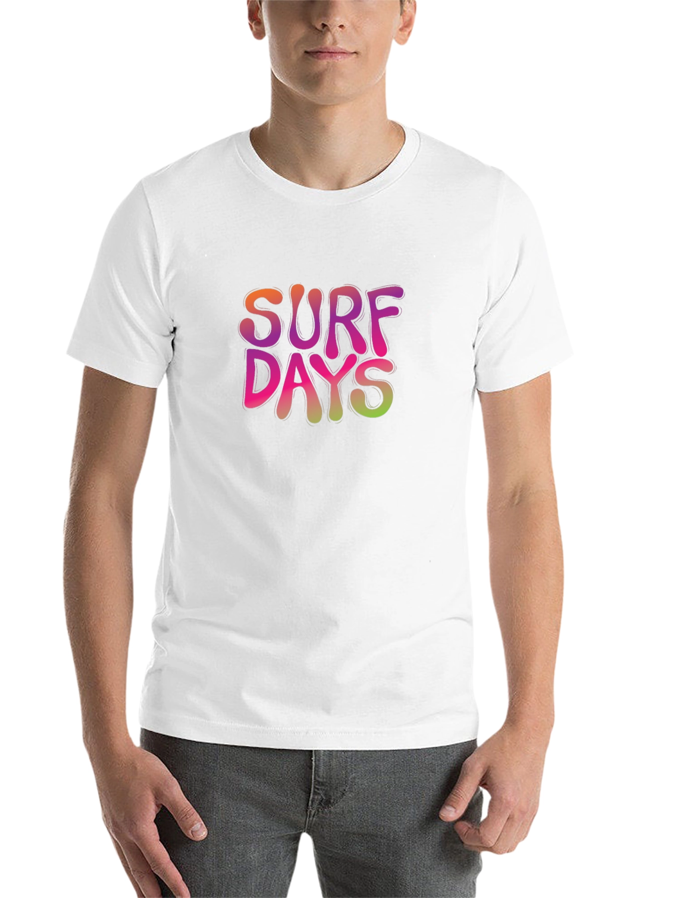 Black Surf Days Graphic Tee - Black Cotton T-Shirt view 14