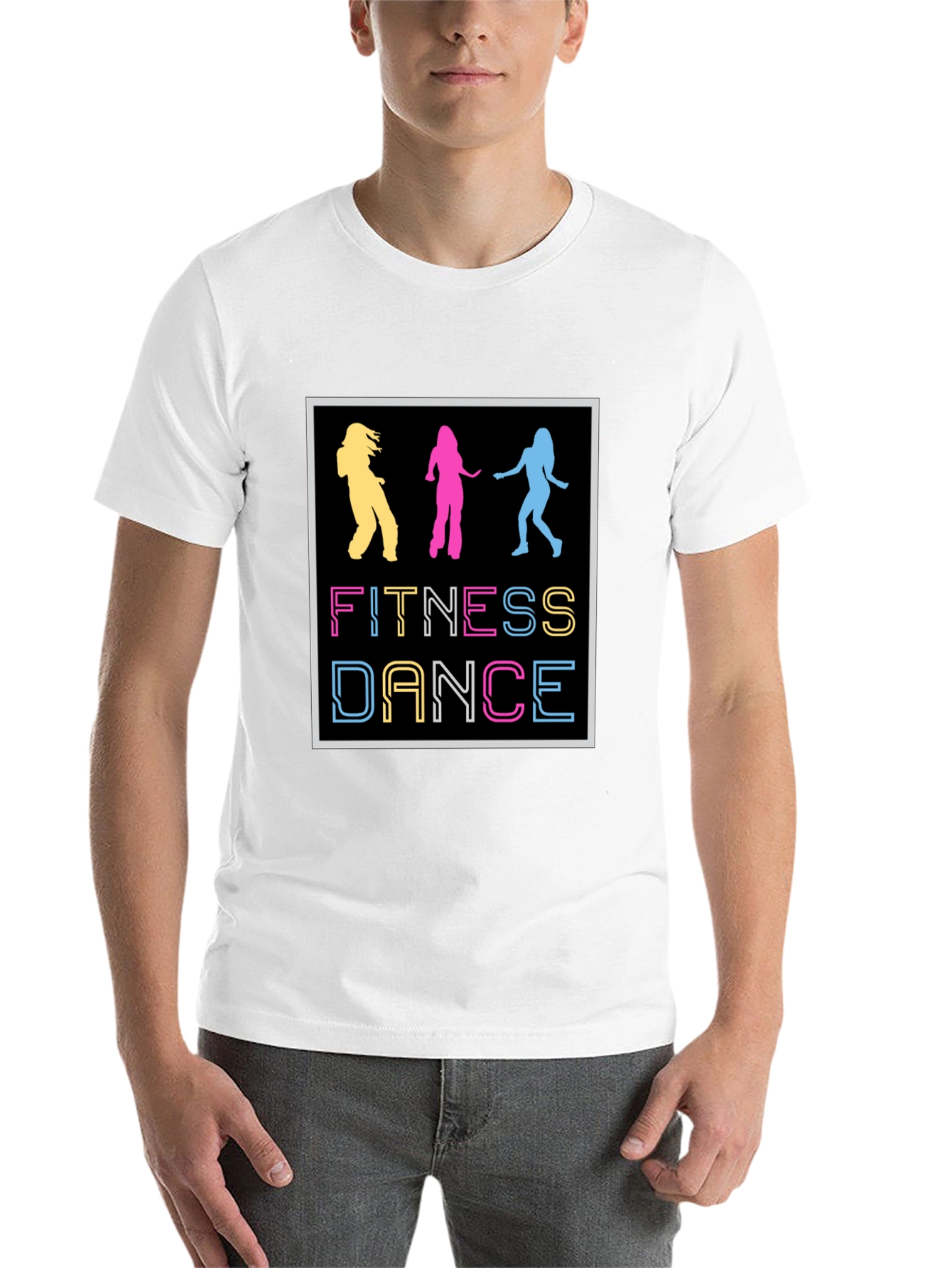 Black Fitness Dance Graphic T-Shirt view 14