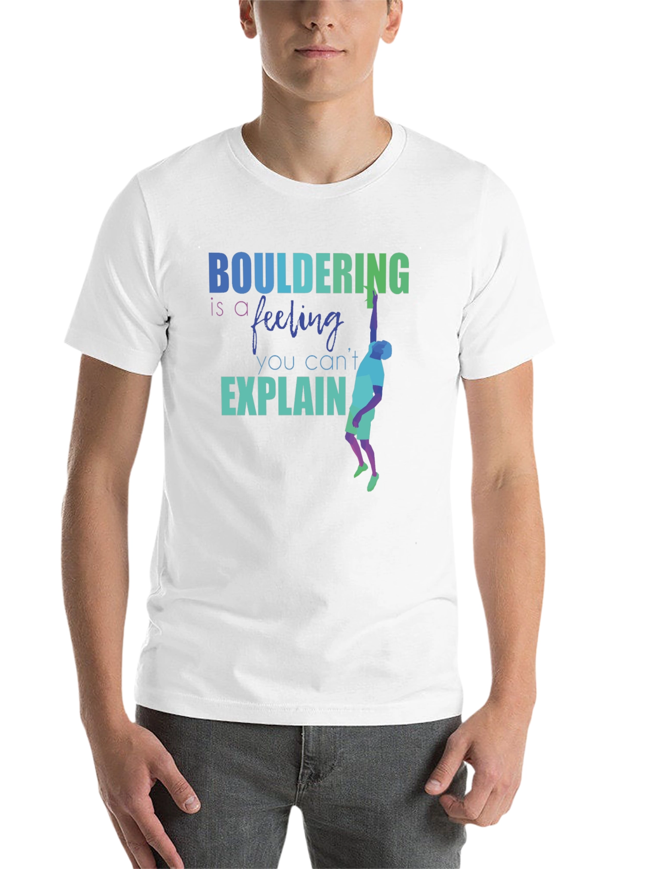 Black Bouldering Feeling Graphic Tee | Rock Climbing Shirt view 14