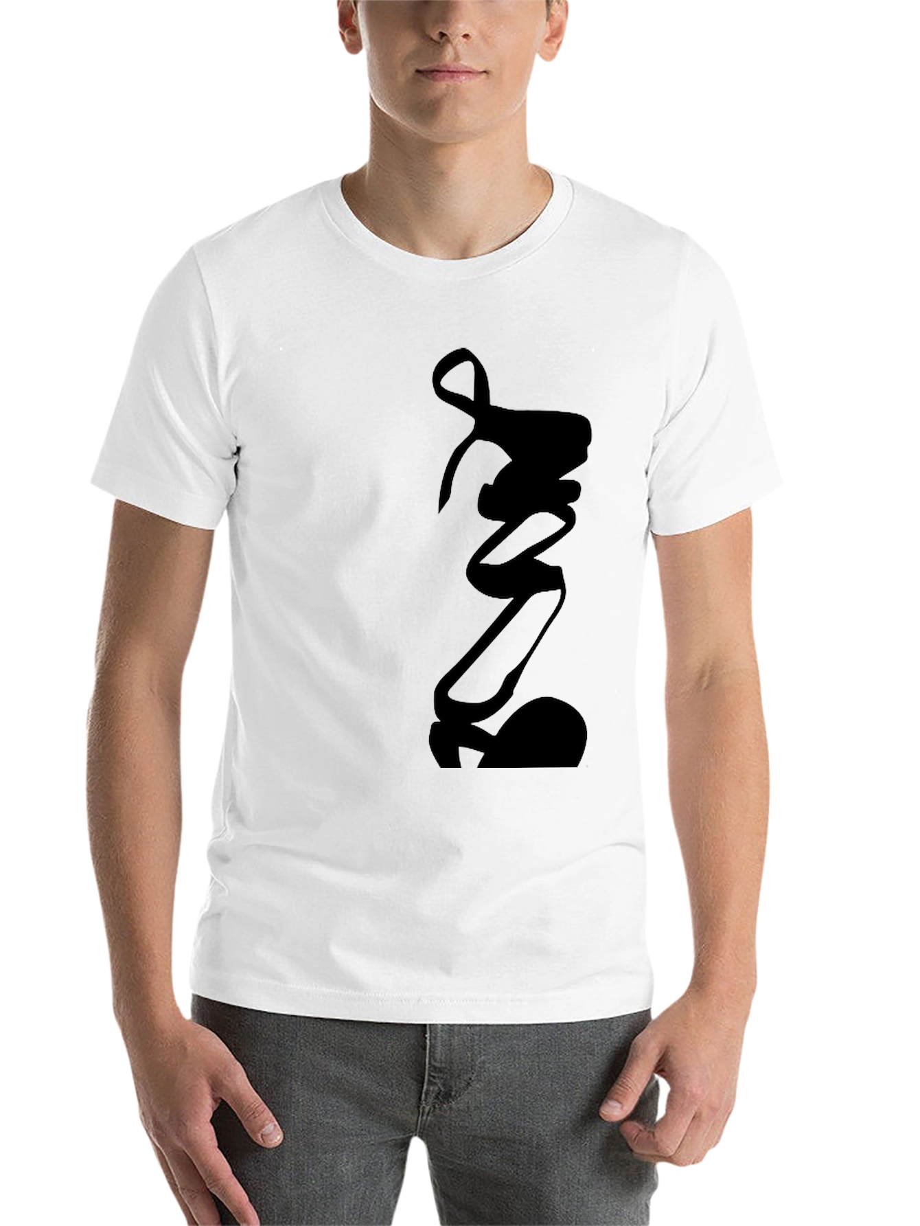 Black Modern Black Graphic Tee - Unique Design view 14