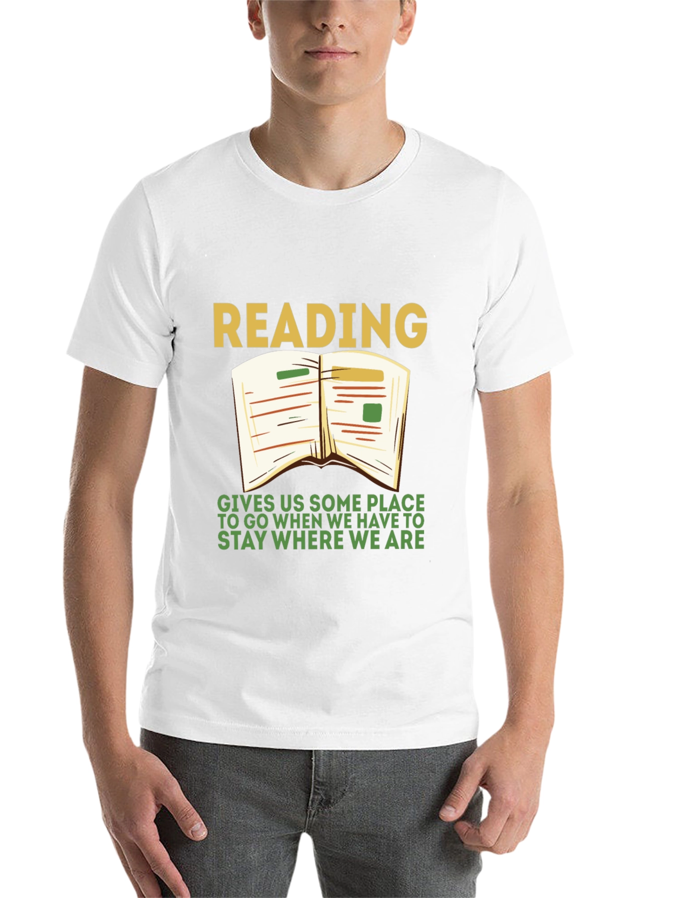 Black Reading T-Shirt: Gives Us Some Place To Go view 14
