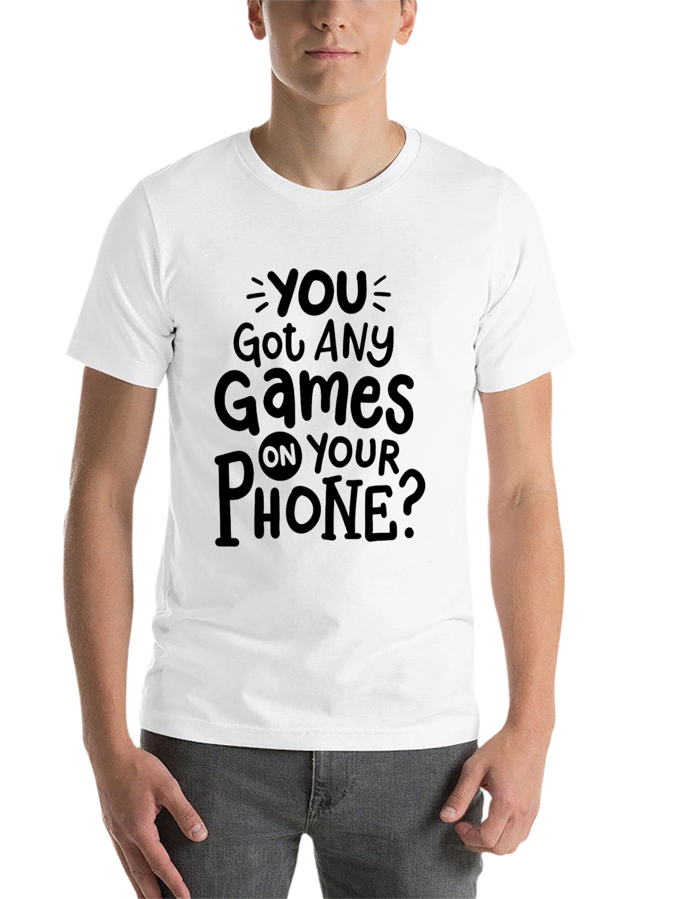 Black Funny "Got Games" Black T-Shirt view 14