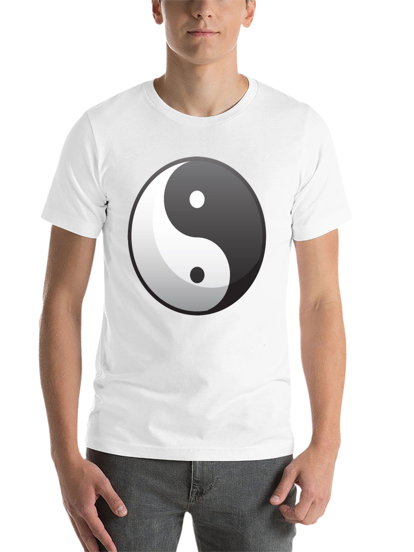 Black Yin Yang Graphic Tee - Balance & Style view 14