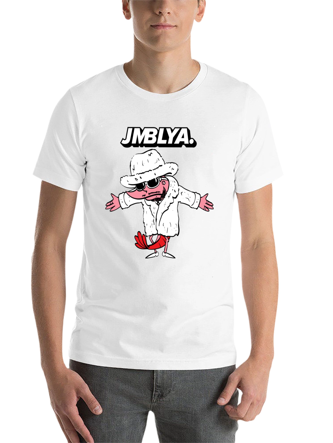 Black JMBYLA Cartoon Character Graphic T-Shirt view 14