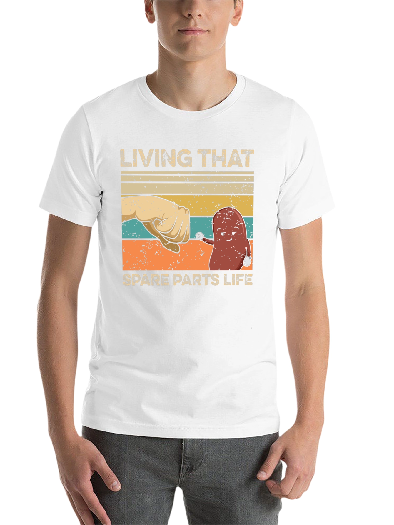 Black Living That Spare Parts Life T-Shirt - Funny Kidney Tee view 14