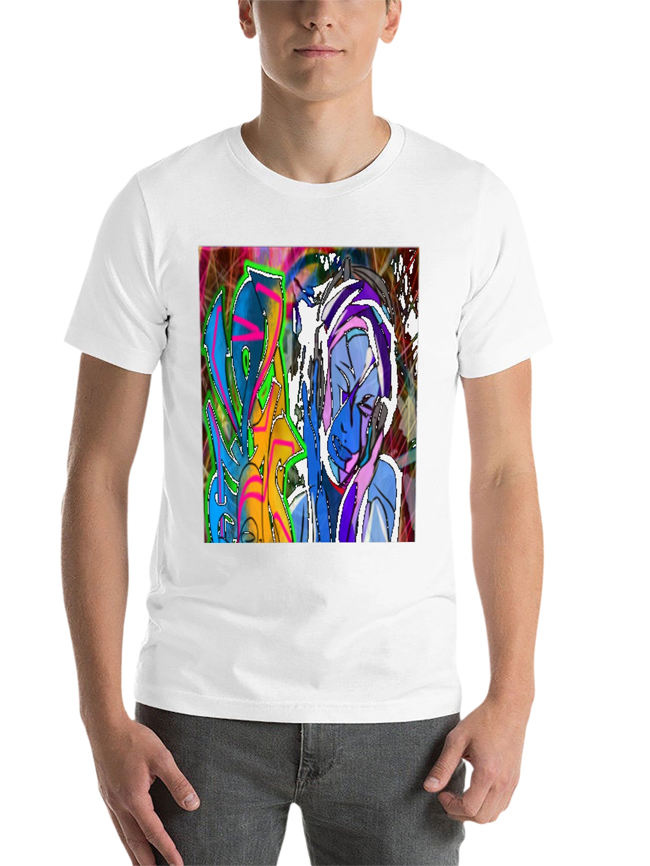 Black Abstract Graffiti Art T-Shirt - Street Style Tee view 14