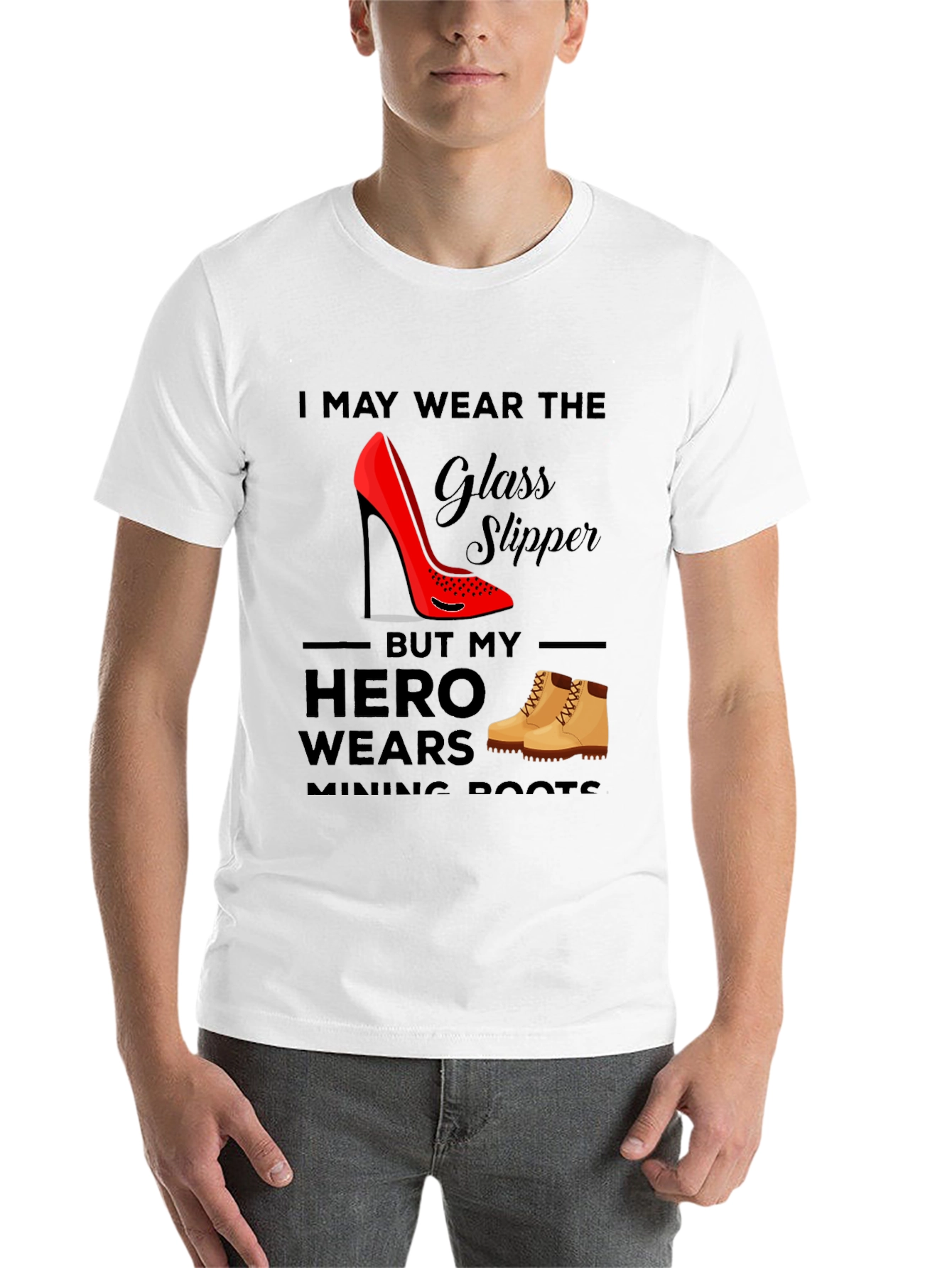 Black Glass Slipper & Mining Boots Tee view 14