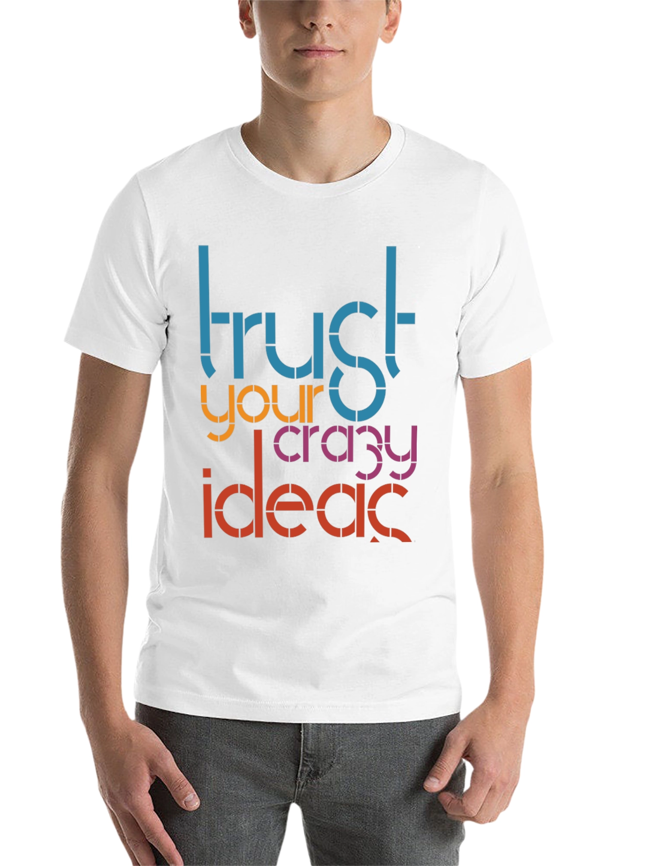 Black Trust Your Crazy Ideas Graphic Tee view 14