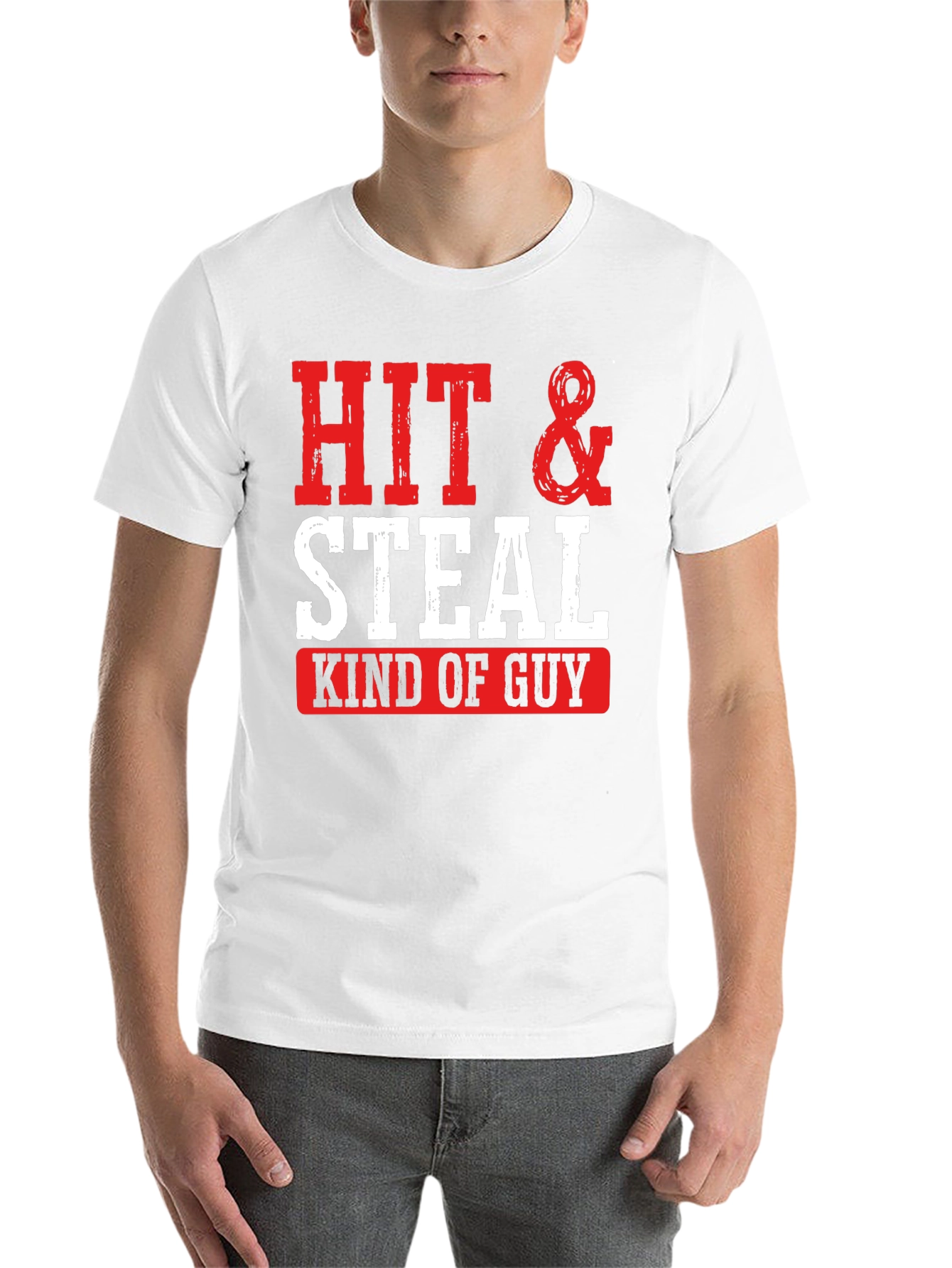 Black Hit & Steal Kind of Guy Graphic Tee view 14