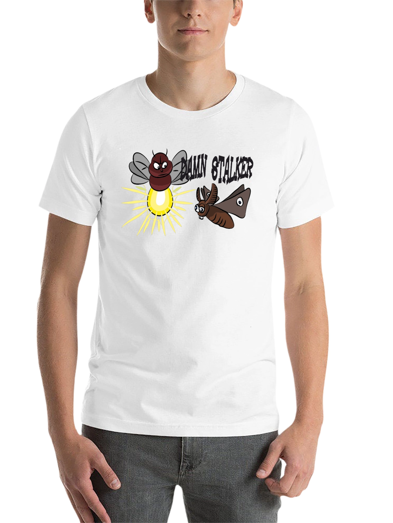 Funny Stalker Cartoon T-Shirt - 14