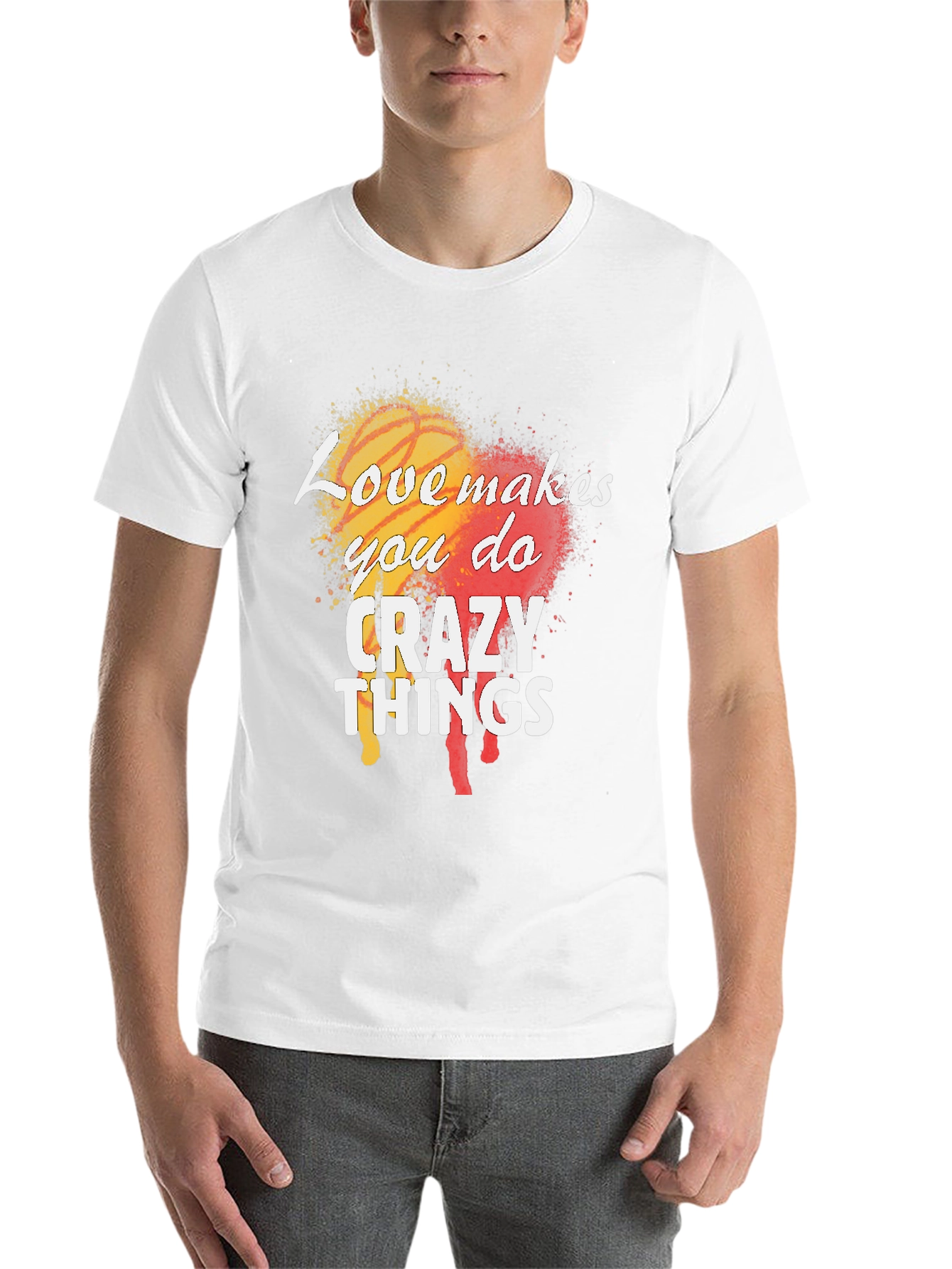 Black Love Makes You Do Crazy Things Men's Black T-Shirt view 14