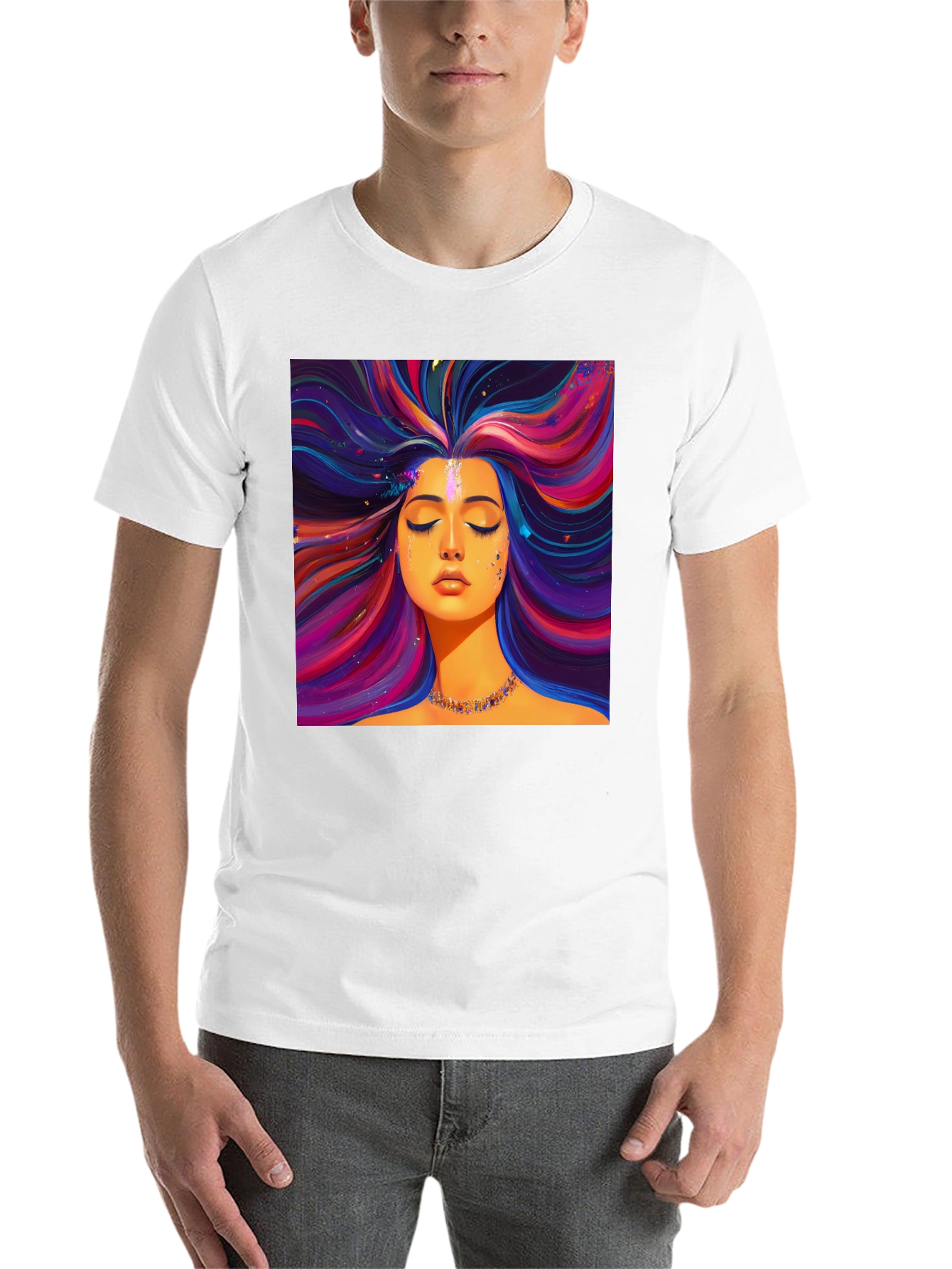 Black Vibrant Woman Graphic Black T-Shirt view 14