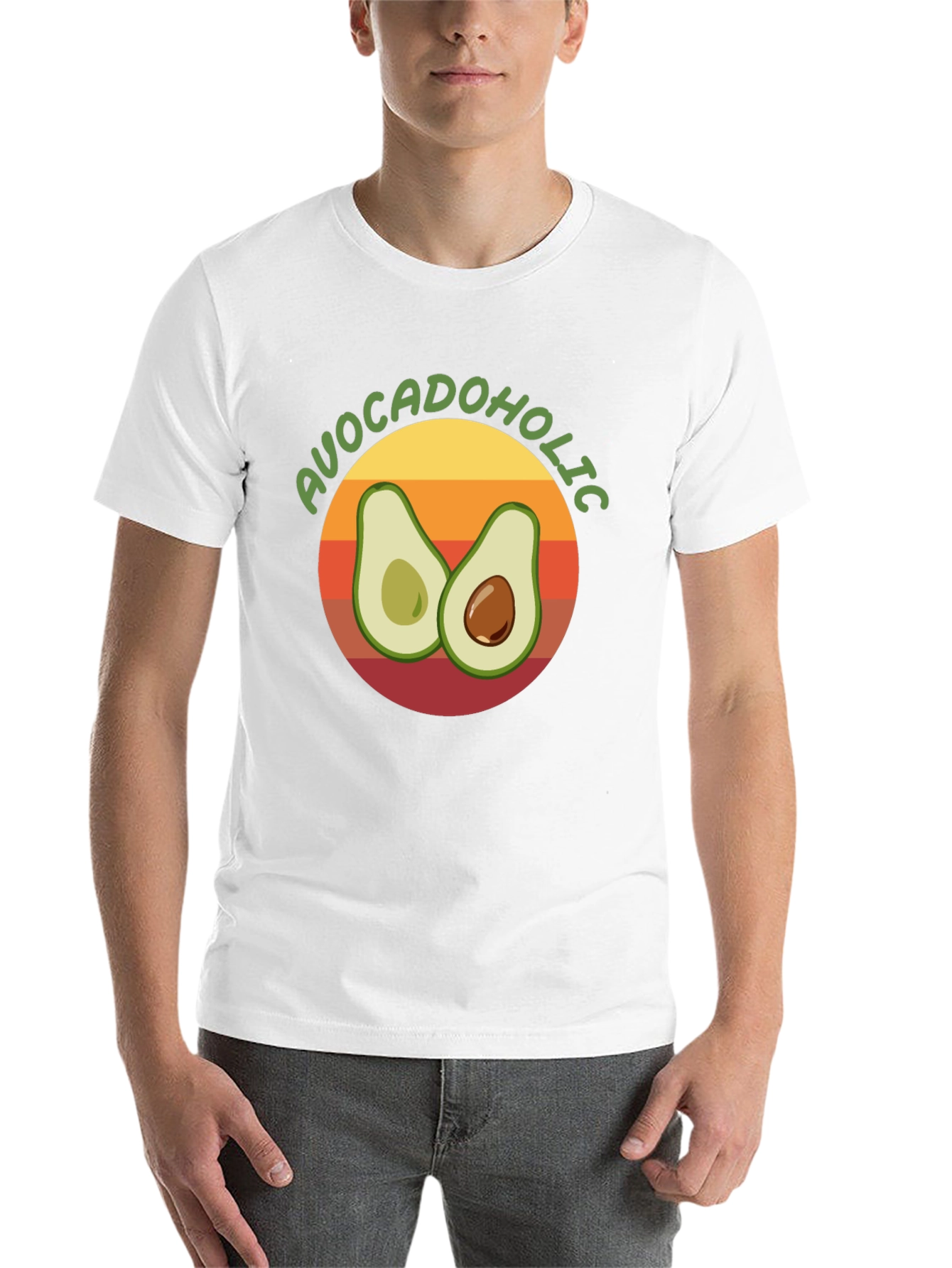 Black Avocadololic Graphic Tee - Black Unisex T-Shirt view 14