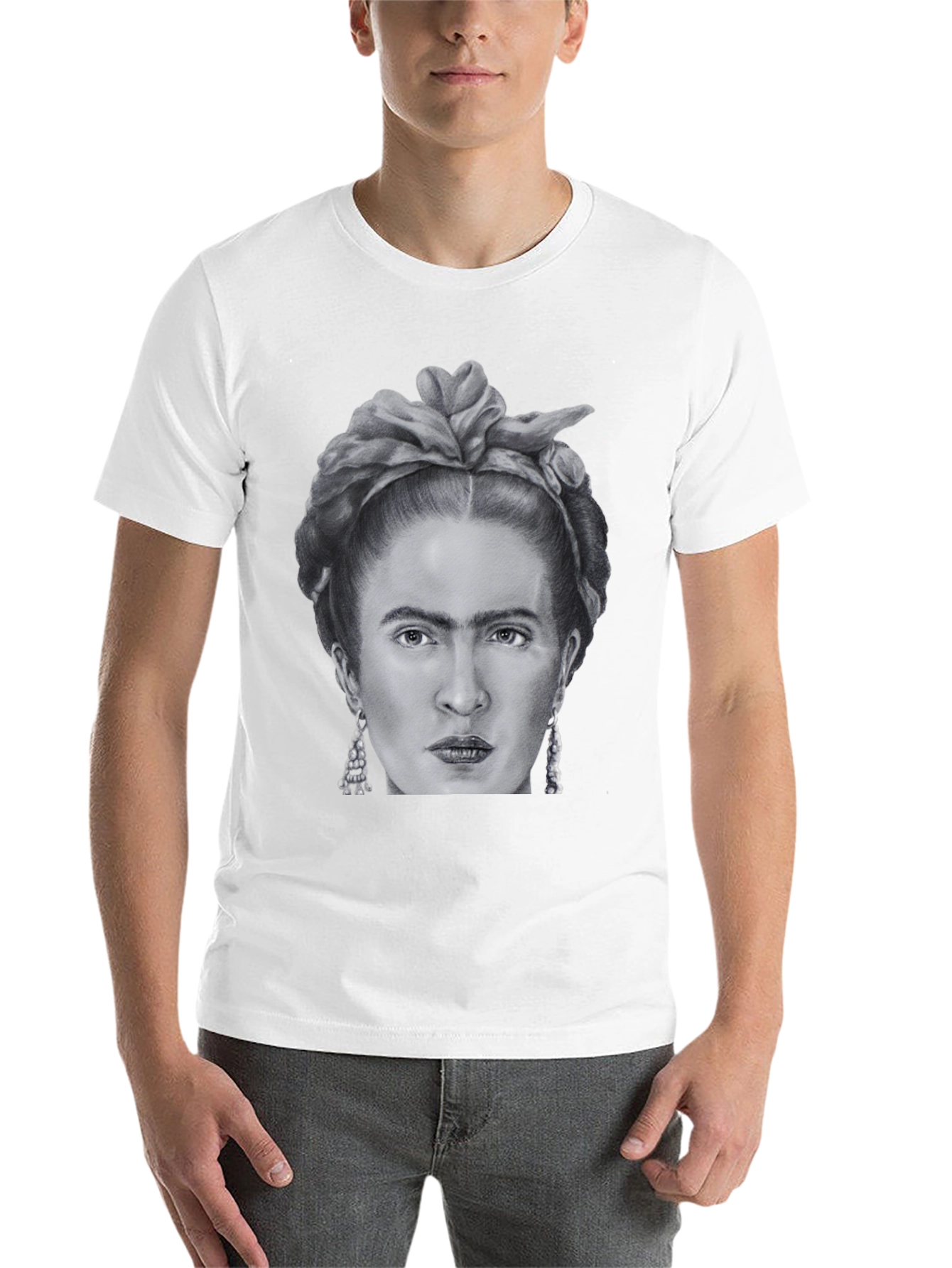 Black Frida Kahlo Graphic Tee - Black Unisex T-Shirt view 14
