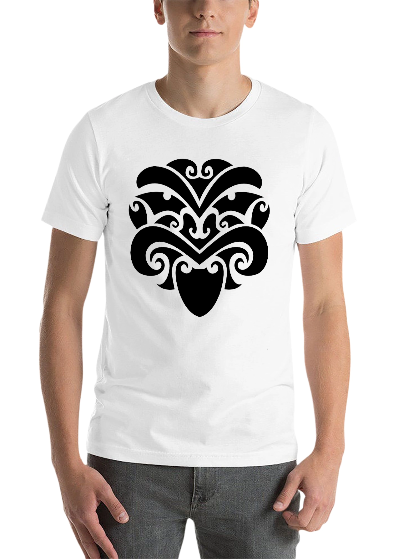 Black Tribal Art T-Shirt - Modern Menswear view 14