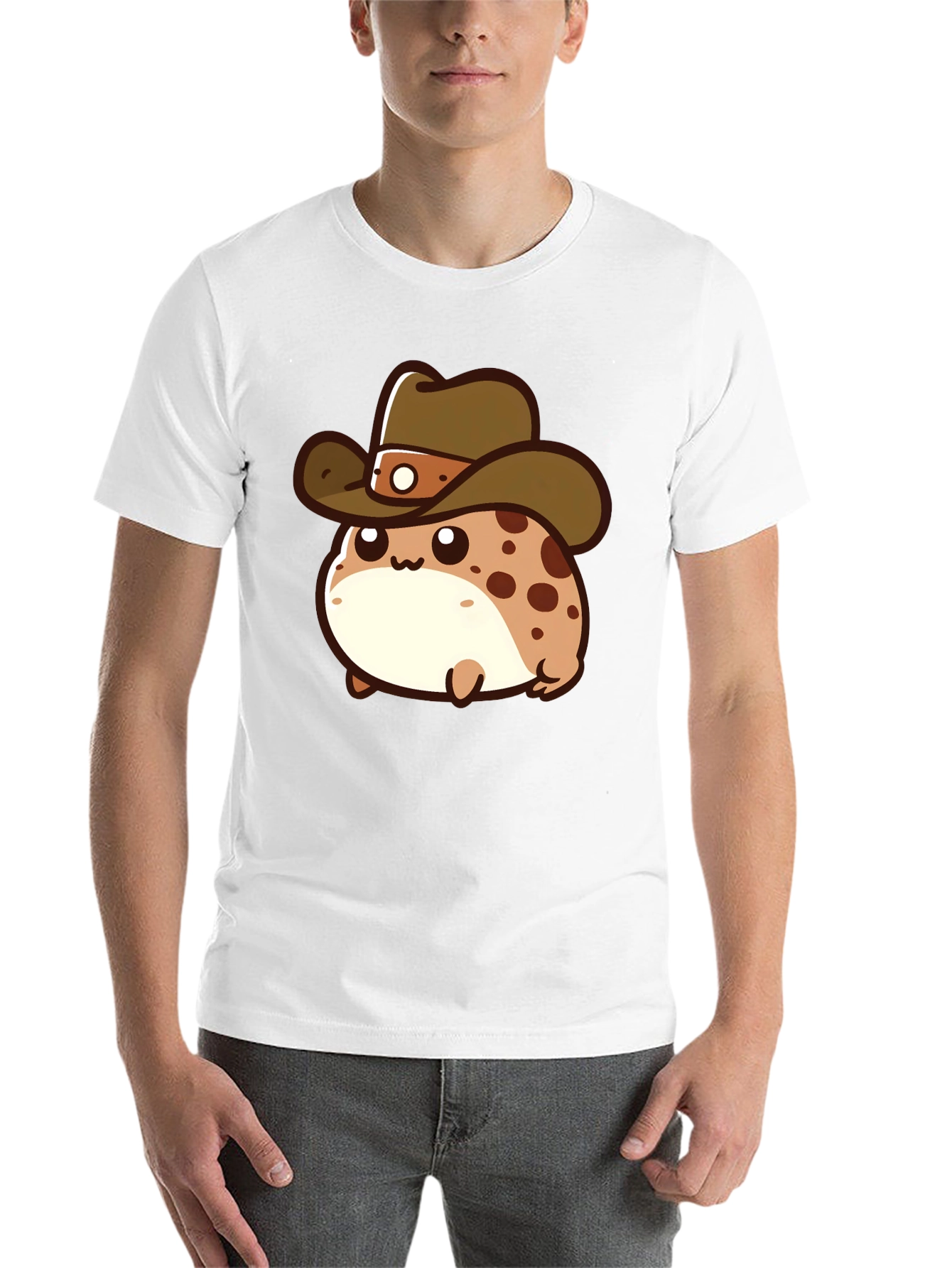 Black Cartoon Cowboy Frog T-Shirt - Black view 14