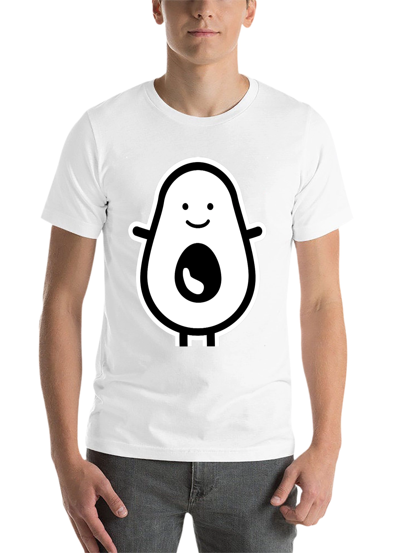 Black Funny Avocado T-Shirt - Cute Cartoon Fruit Tee view 14