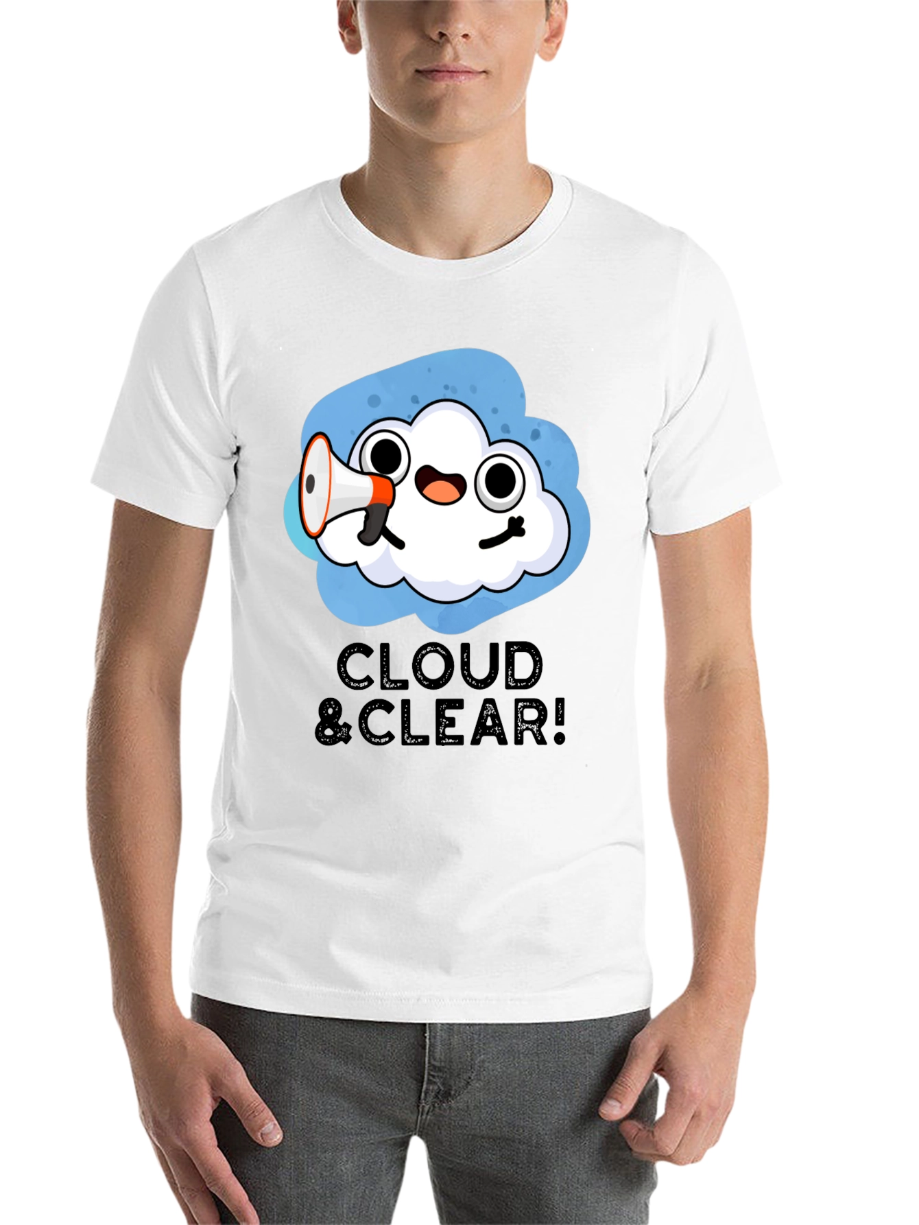 Black Cloud & Clear! Graphic T-Shirt - Fun Weather Design view 14