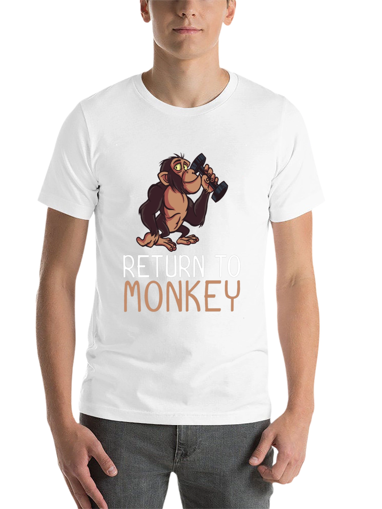 Black Return To Monkey Novelty Graphic Tee view 14