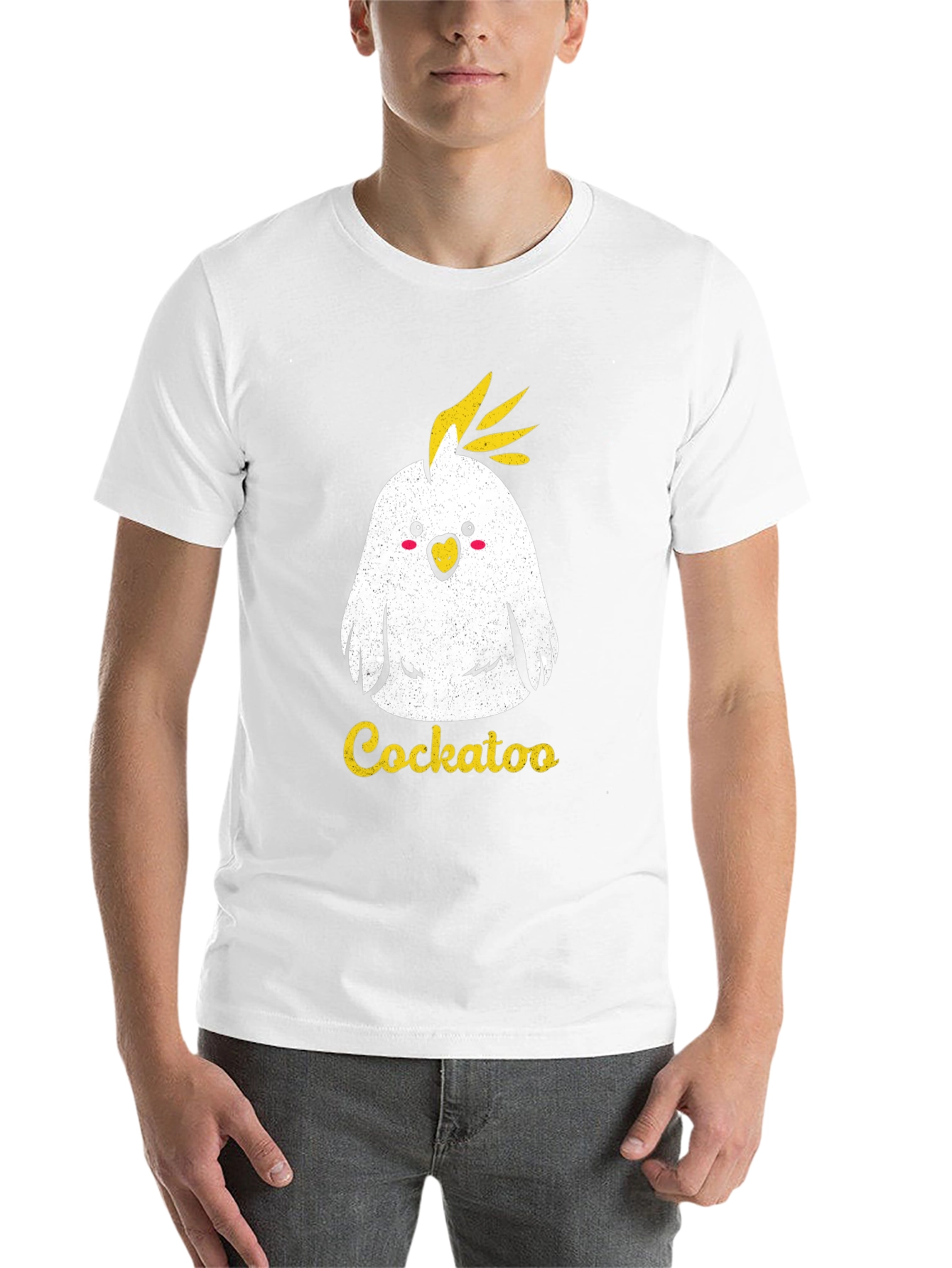 Black Cute Cockatoo Graphic T-Shirt - Unisex view 14