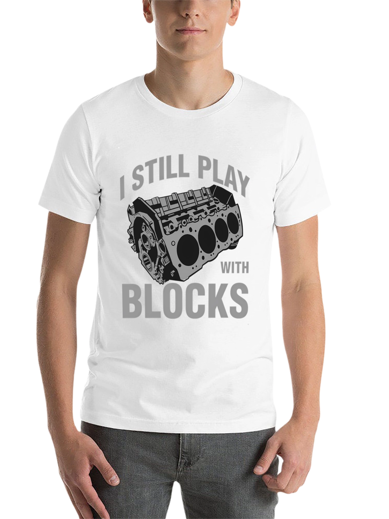Black I Still Play with Blocks T-Shirt - Automotive Enthusiast Tee view 14