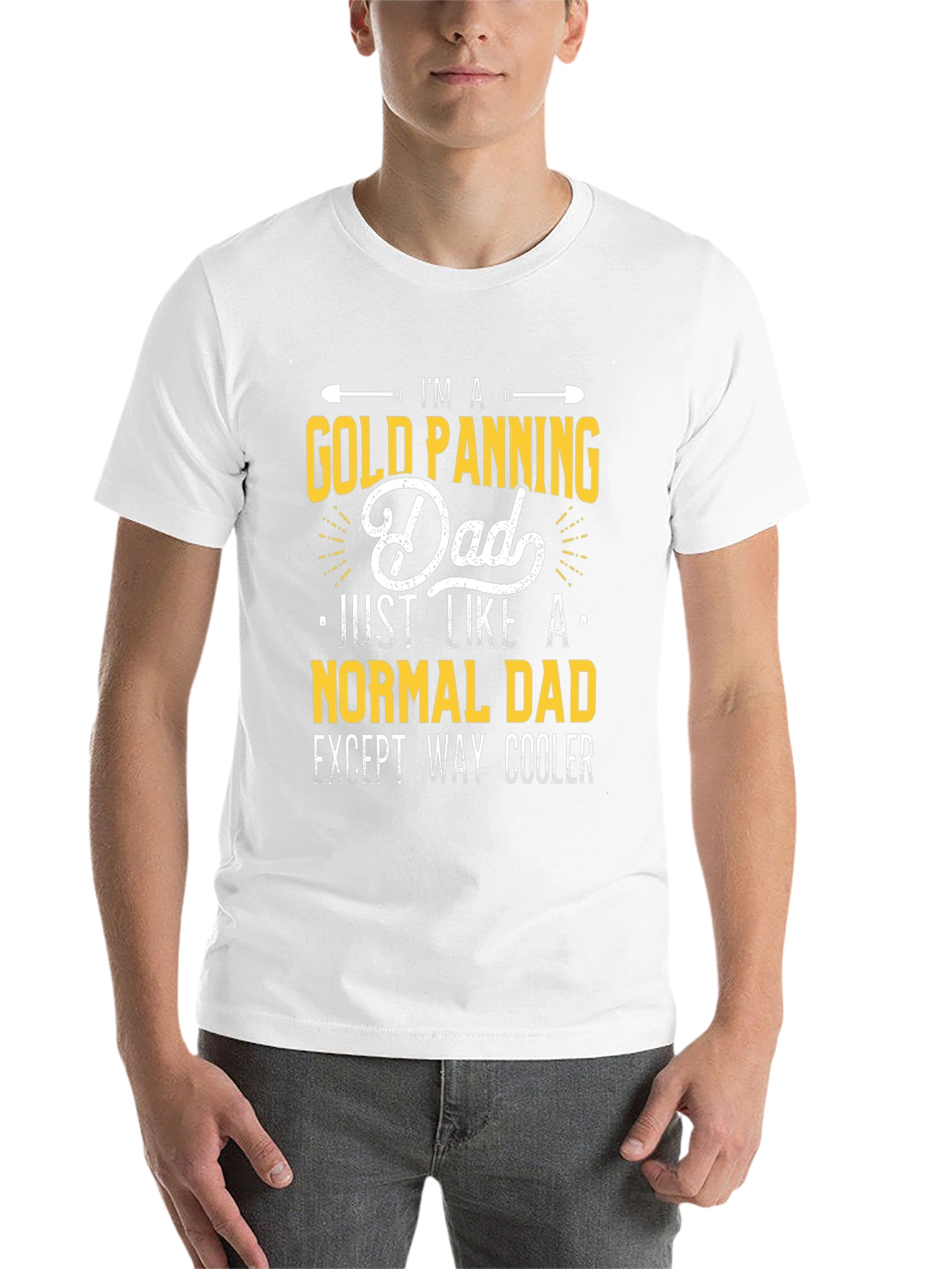 Black Gold Panning Dad T-Shirt - Funny Father's Day Gift view 14