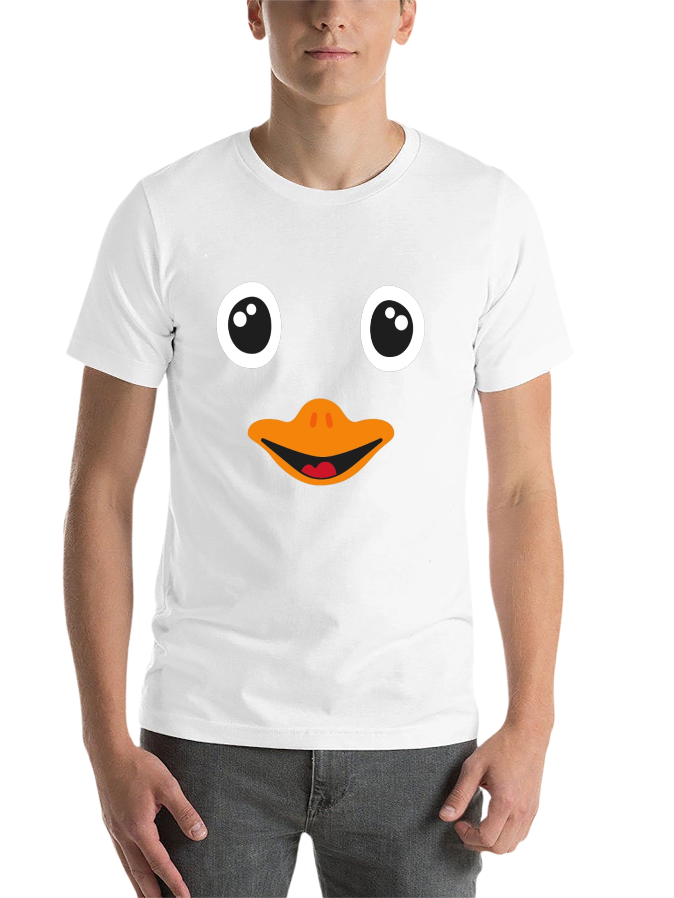 Black Funny Penguin Face Black T-Shirt view 14