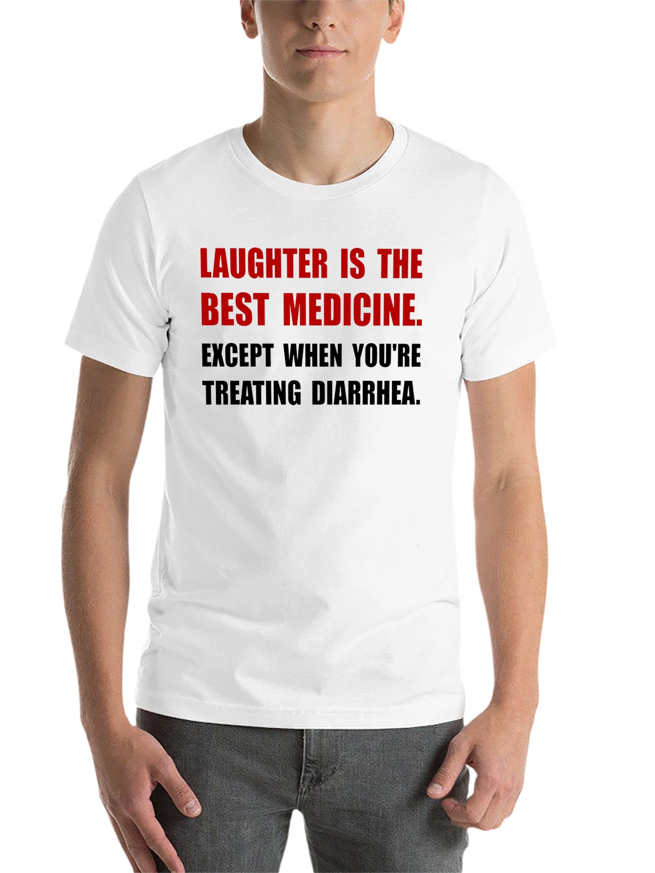 Black Humorous Laughter Medicine T-Shirt view 14