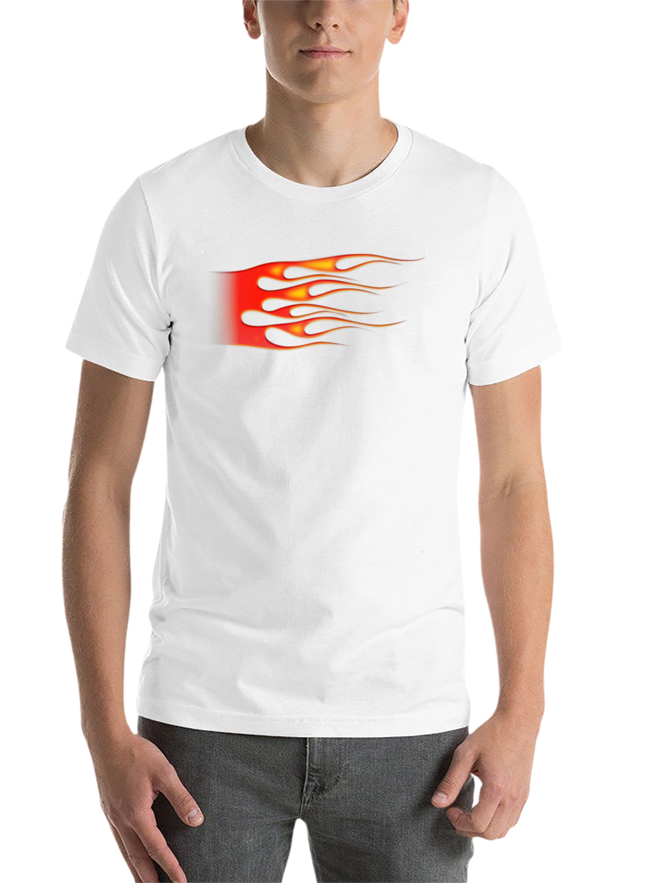 Black Fiery Flames Graphic Tee - Black view 14