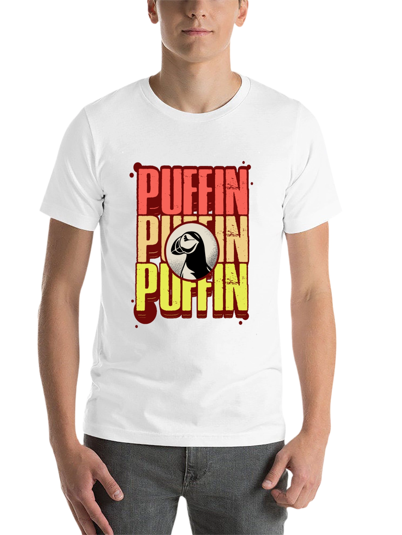 Puffin Graphic T-Shirt - Animal Lover's Tee - 14