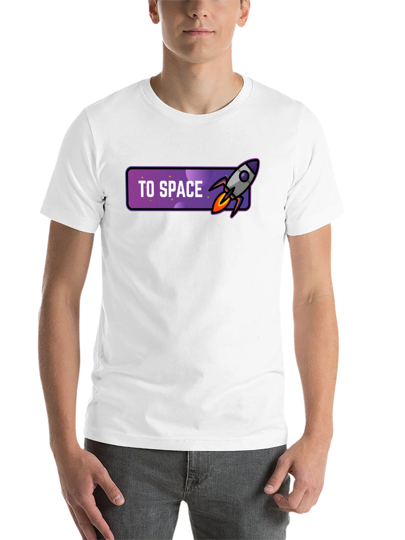 Black To Space T-Shirt - Rocket Graphic Tee view 14