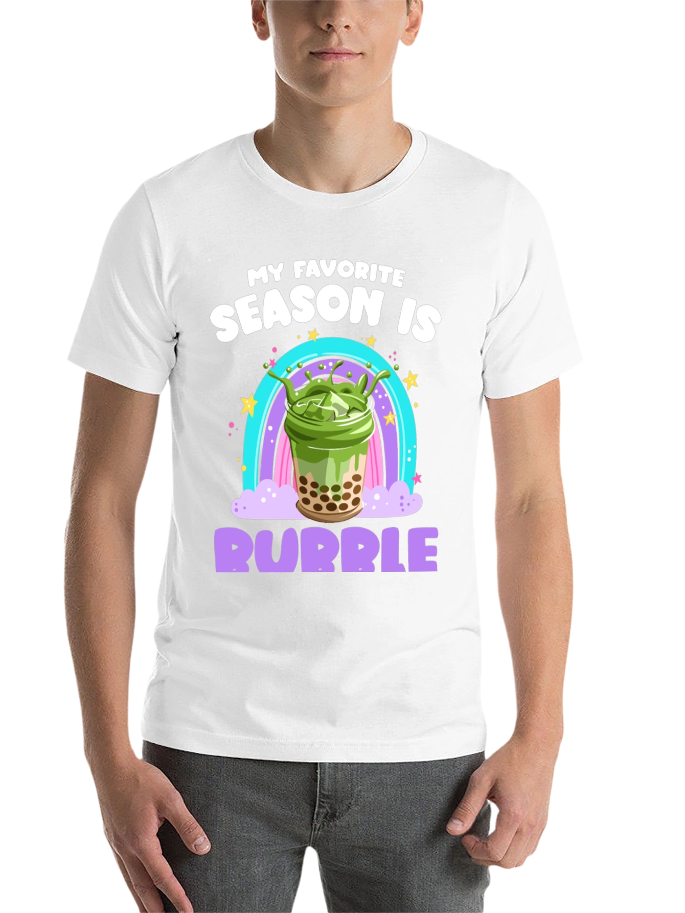 Black Bubble Tea Season T-Shirt - Matcha Boba Lover view 14