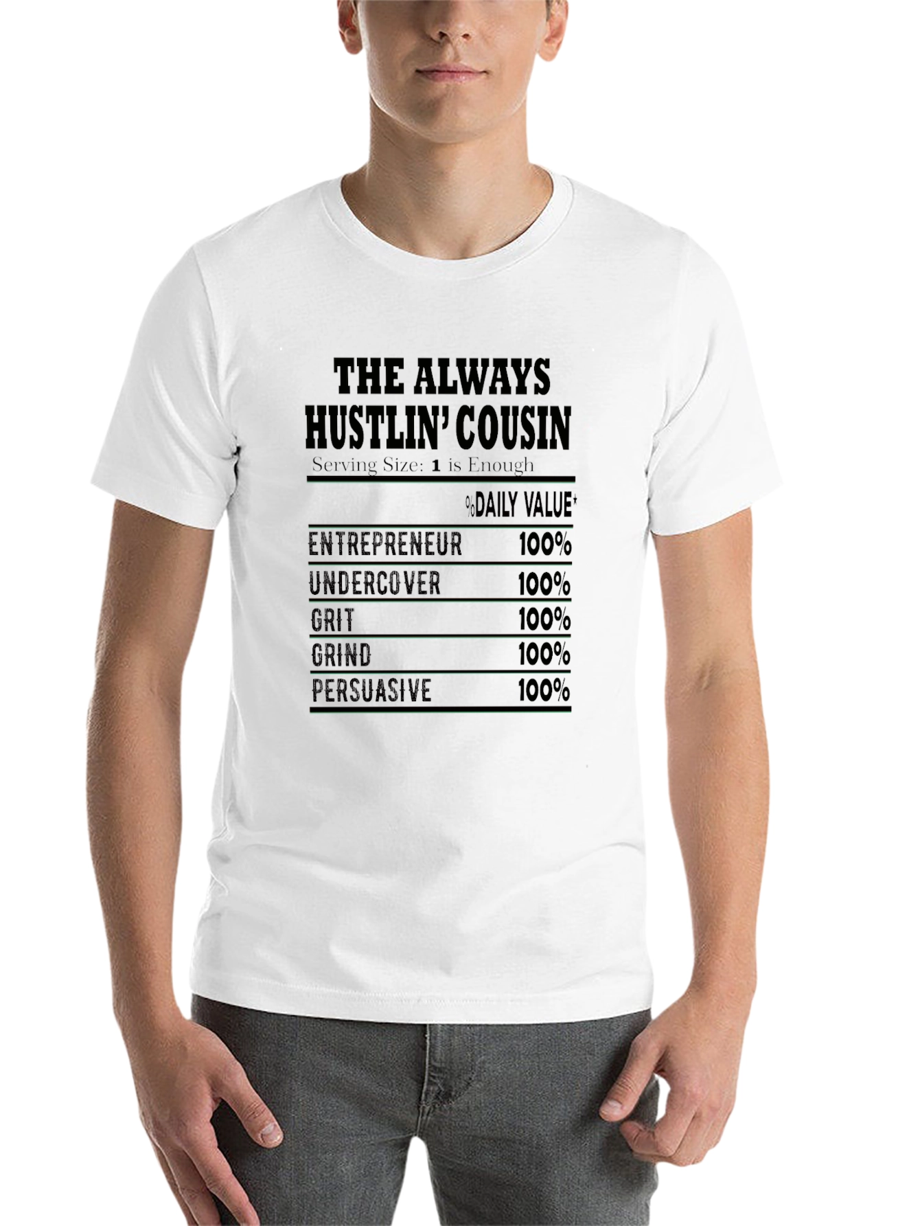 Black The Always Hustlin' Cousin T-Shirt view 14