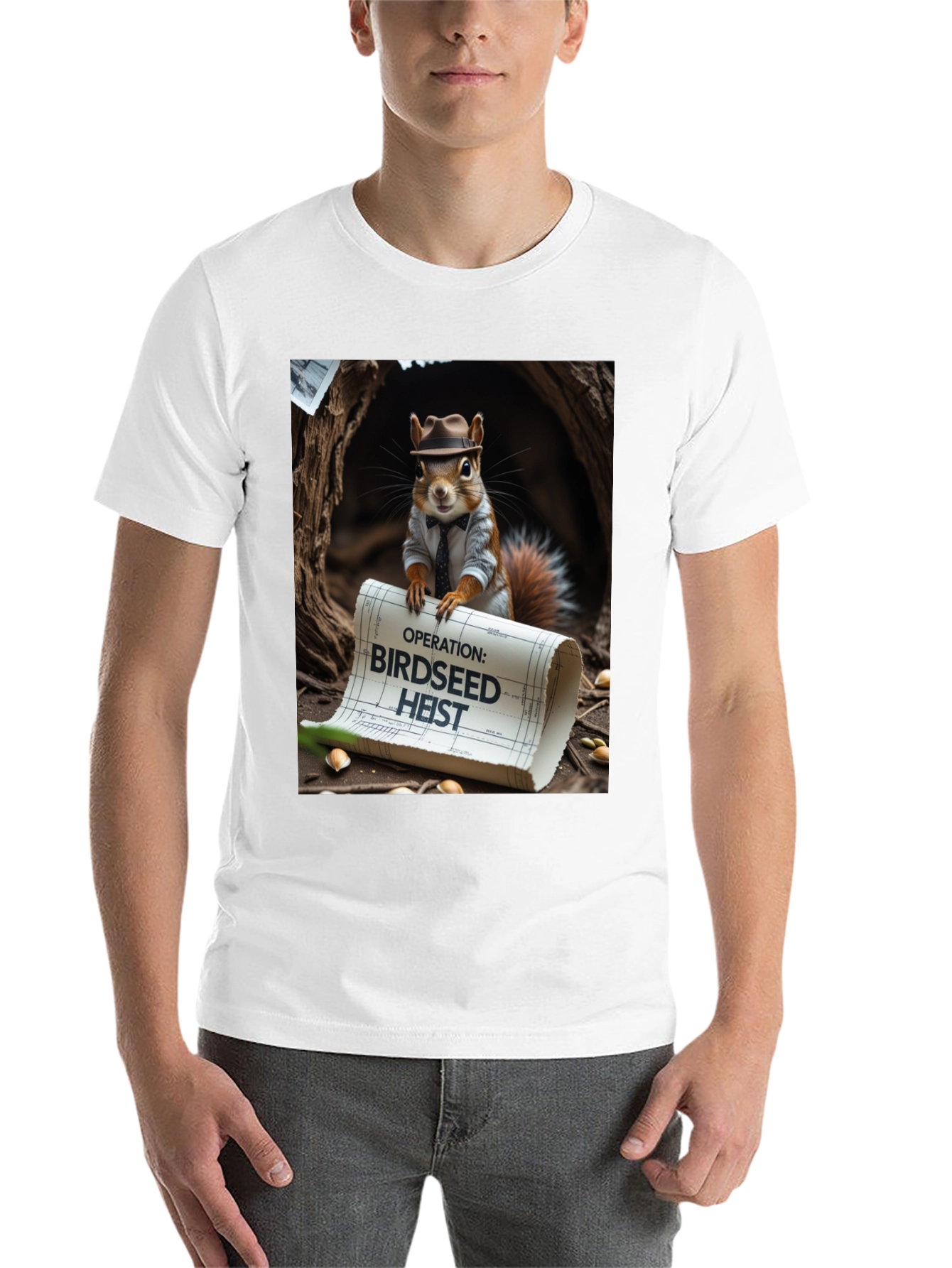 Black Birdseed Heist Squirrel Tee view 14