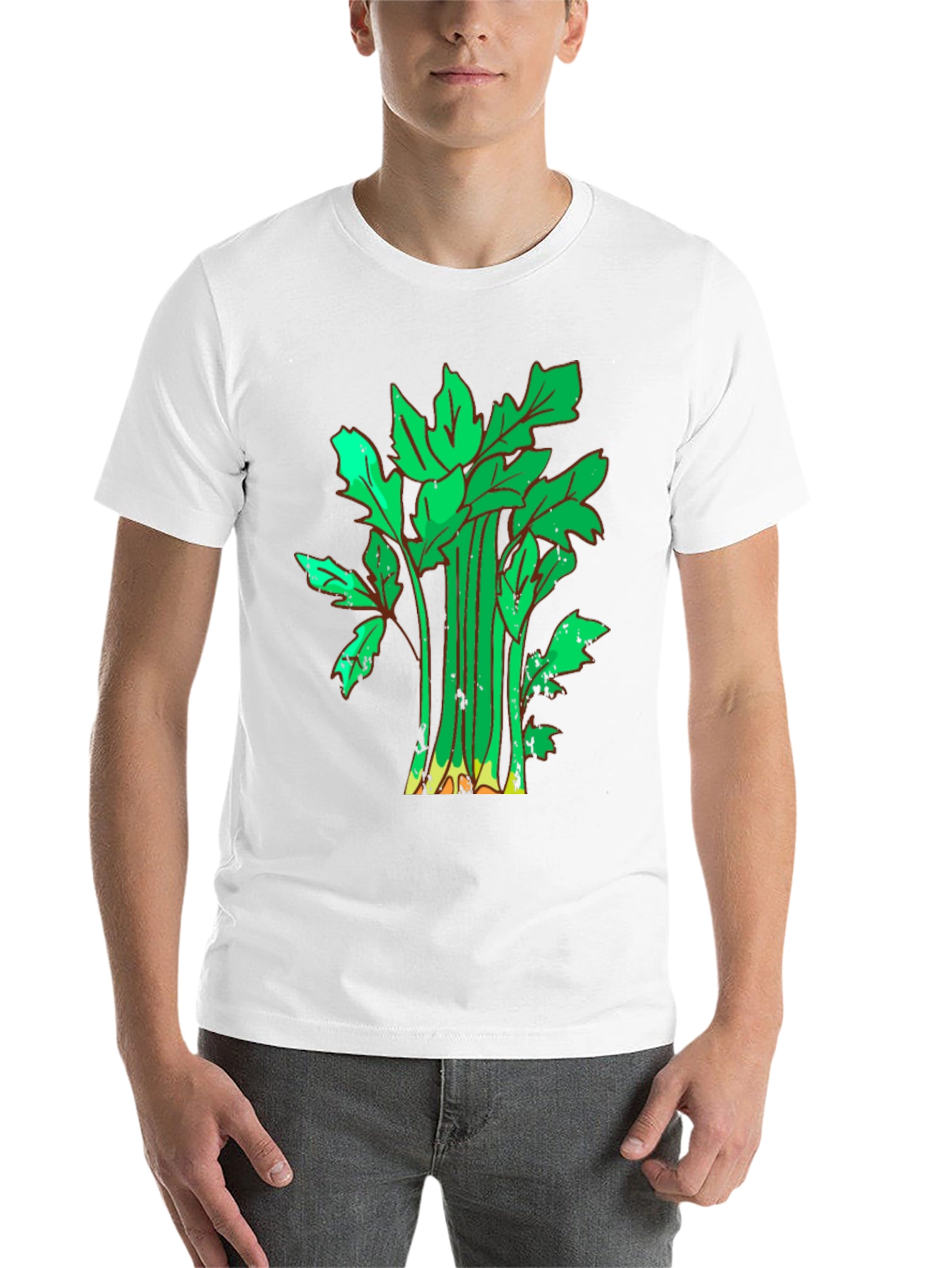 Black Celery Graphic Tee - Fun Food Shirt view 14