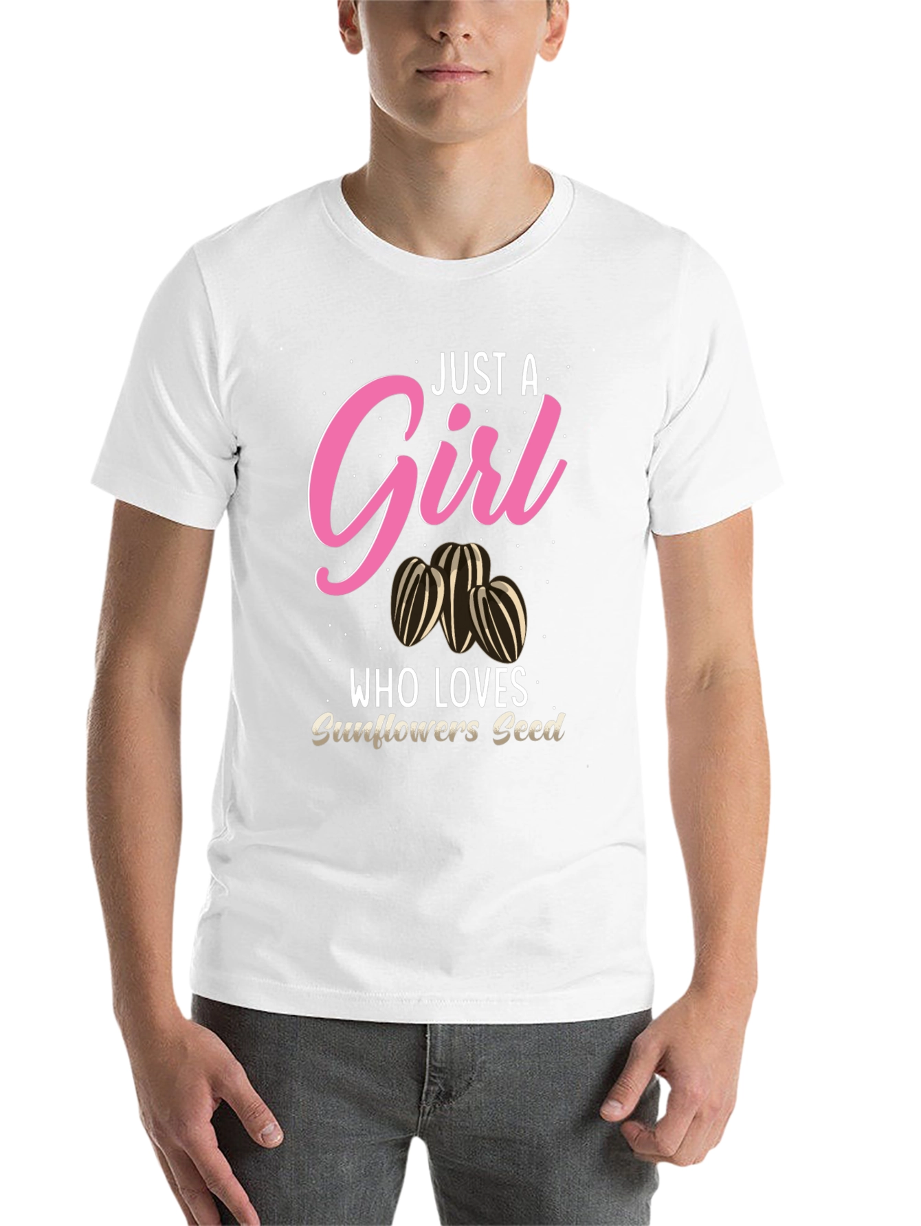 Black Just A Girl Who Loves Sunflower Seeds T-Shirt view 14
