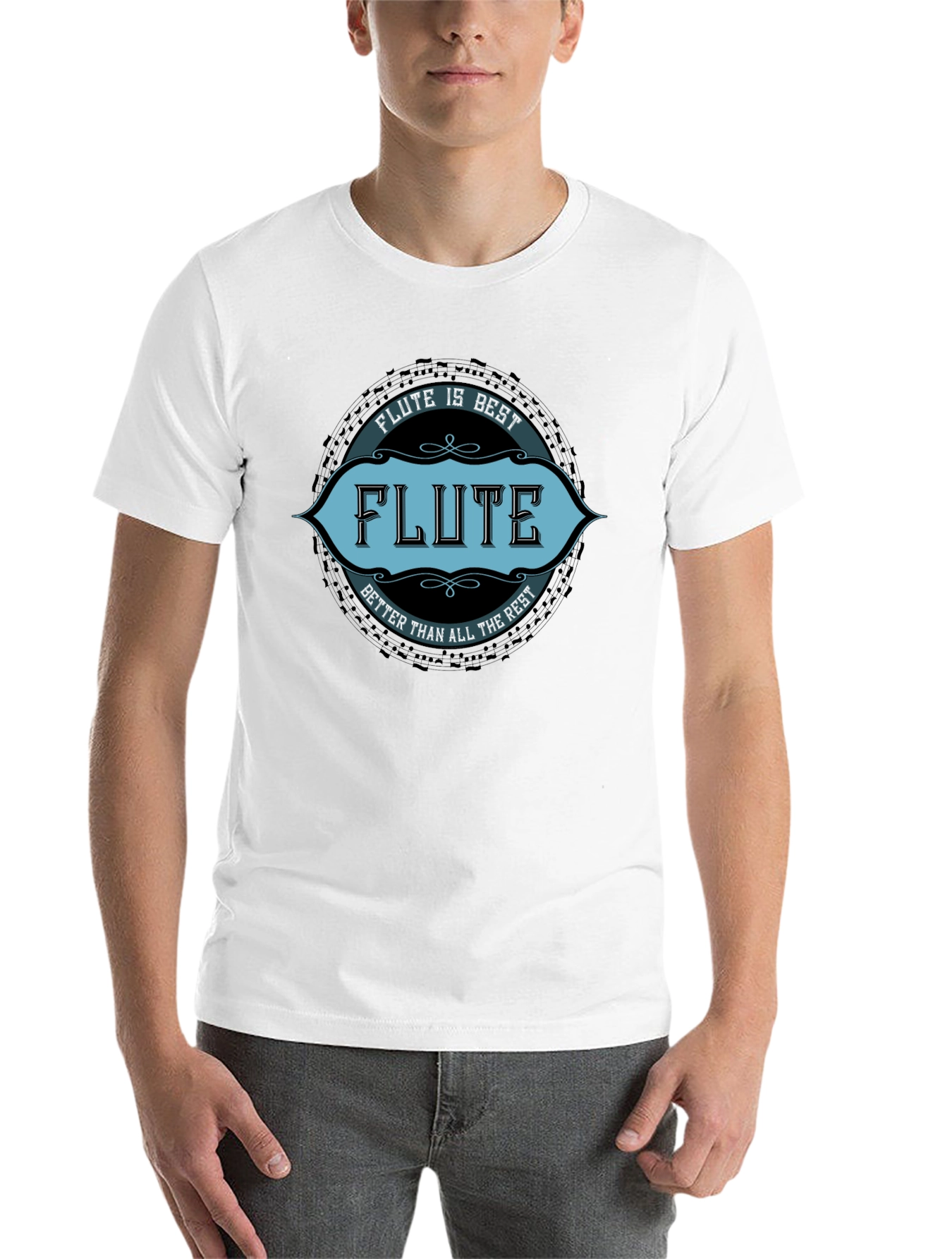 Black Flute is Best T-Shirt - Musician Tee view 14