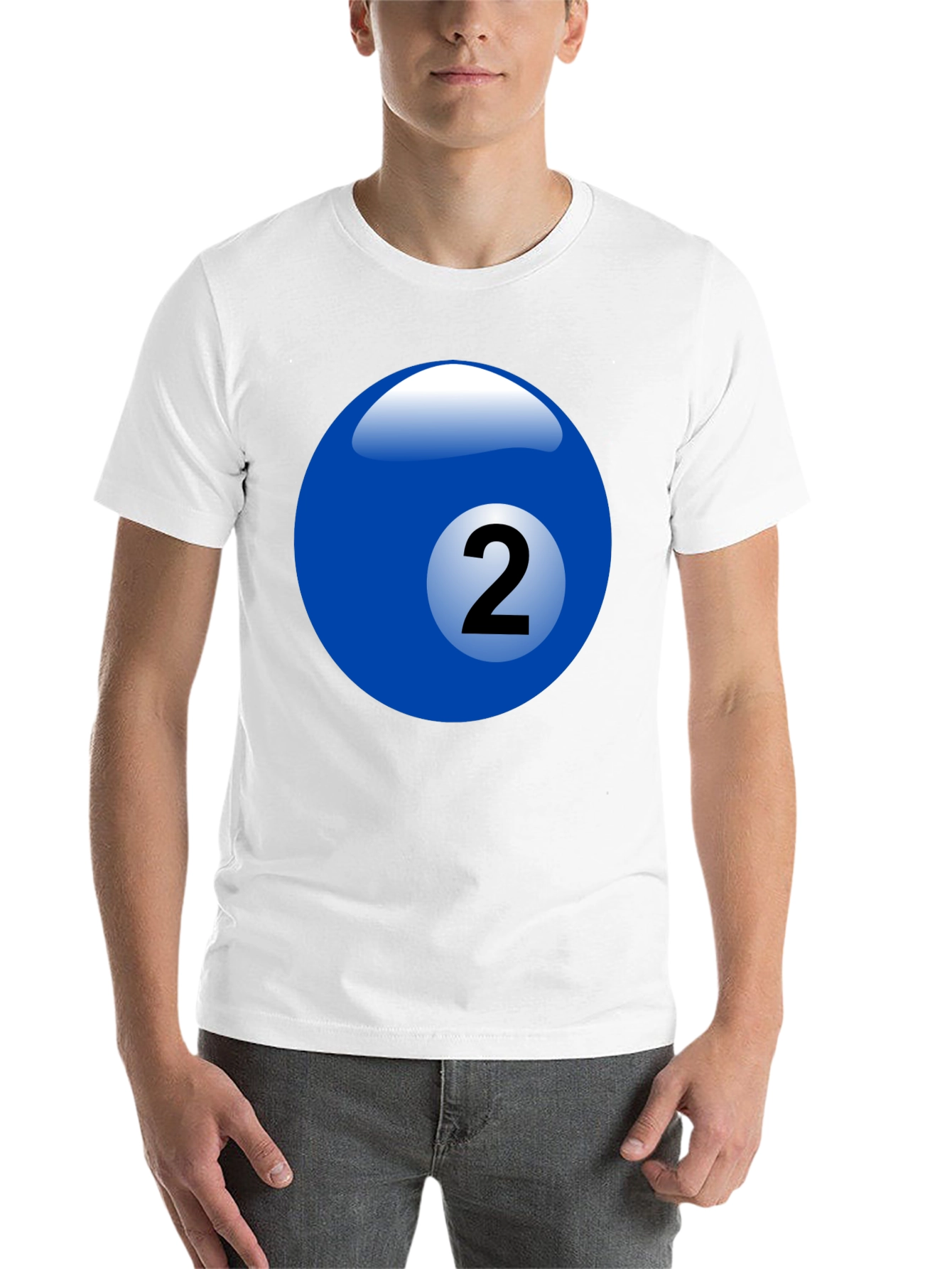 Black Billiard Ball Number 2 Graphic T-Shirt view 14