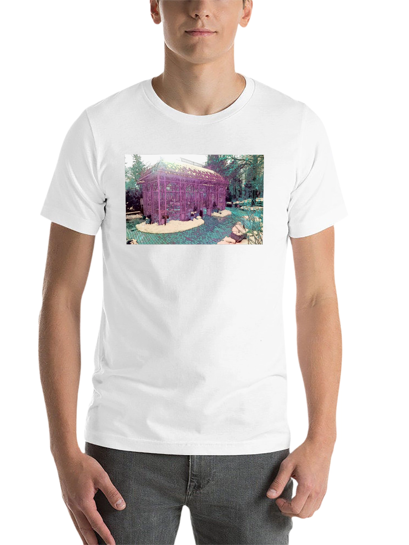 Black Artistic Greenhouse Graphic Tee - Unique Design view 14