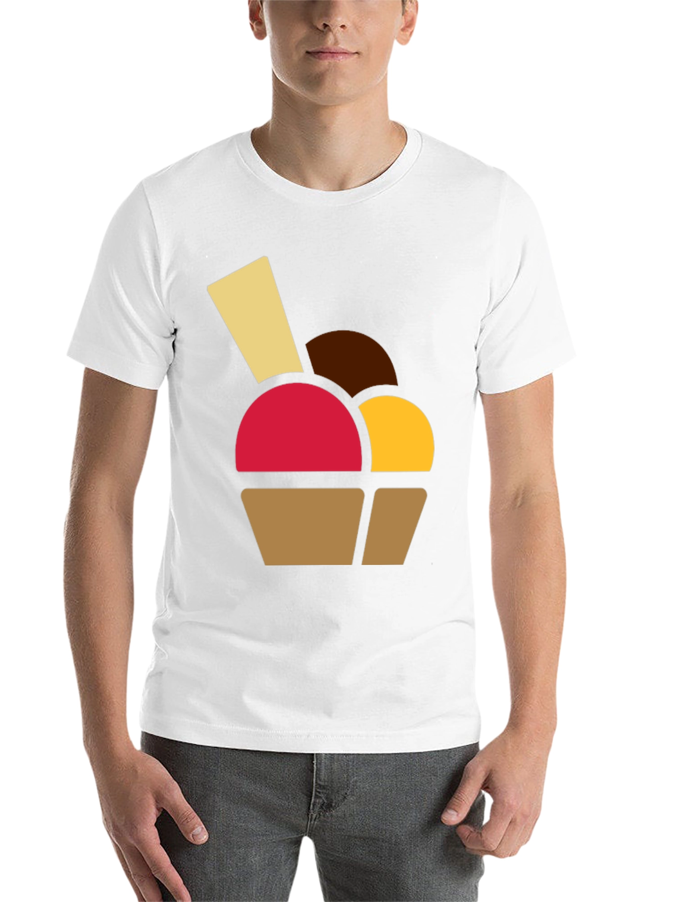Black Fun Dessert Graphic Tee - Casual Black T-Shirt view 14