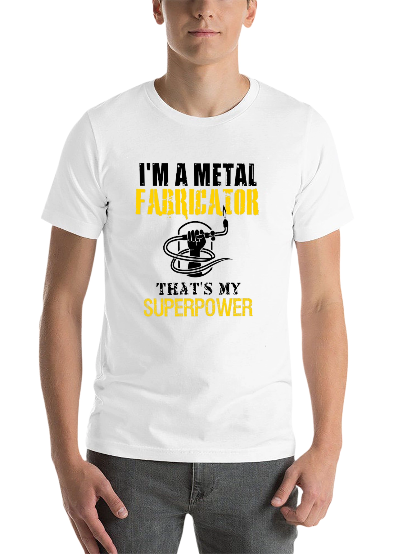 Black Metal Fabricator Superpower T-Shirt - Black view 14