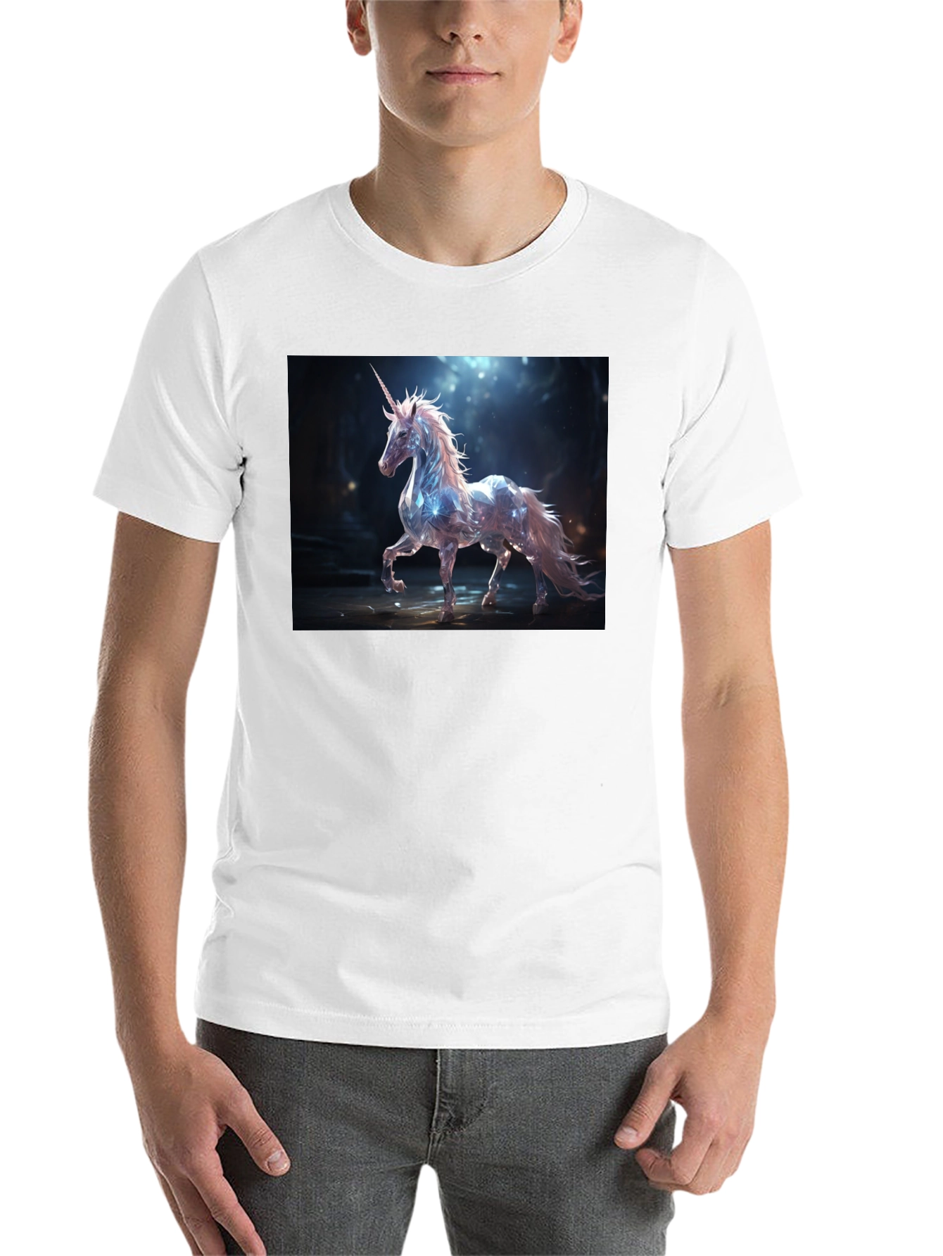 Black Mystical Unicorn Graphic Tee - Black view 14