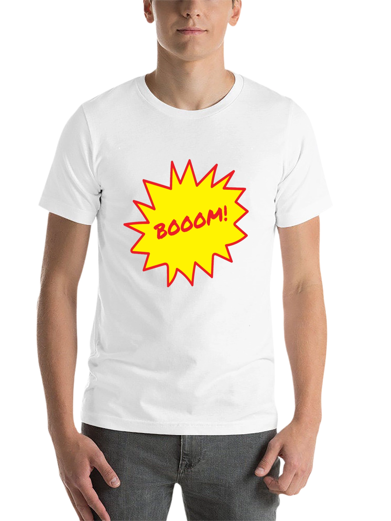 Black BOOOM! Graphic Print Black T-Shirt view 14