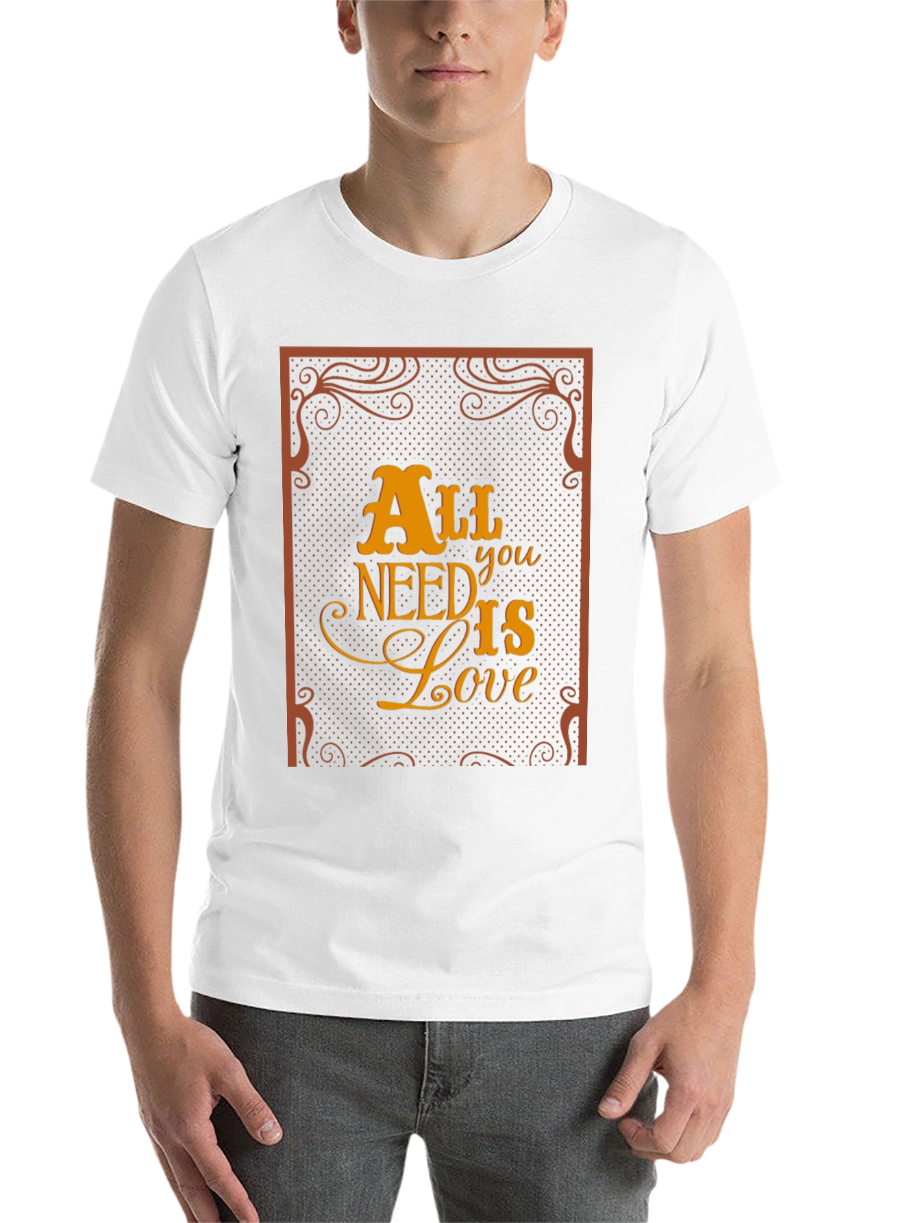 Black All You Need Is Love Graphic Tee view 14