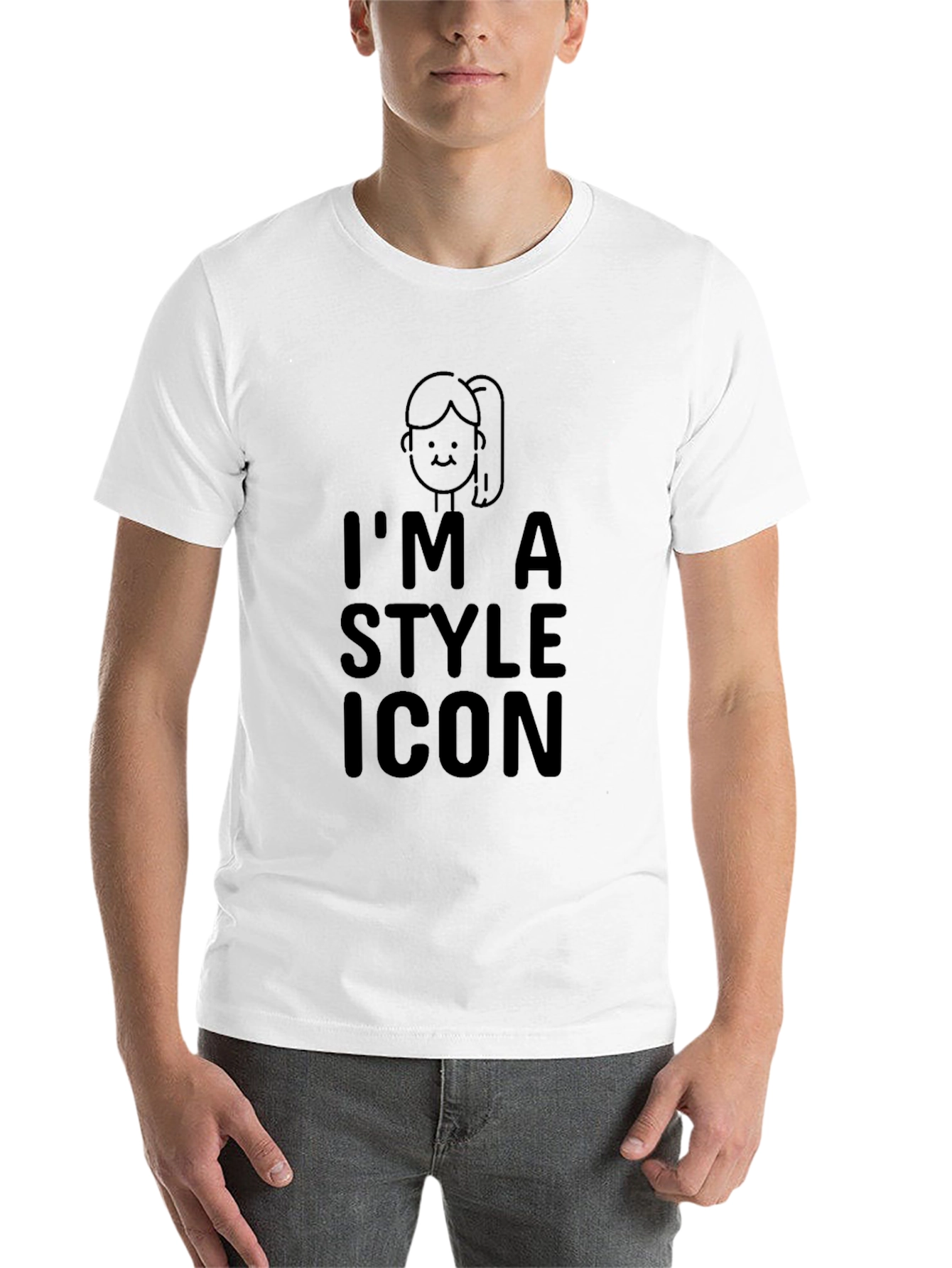 Black I'm A Style Icon Black T-Shirt view 14