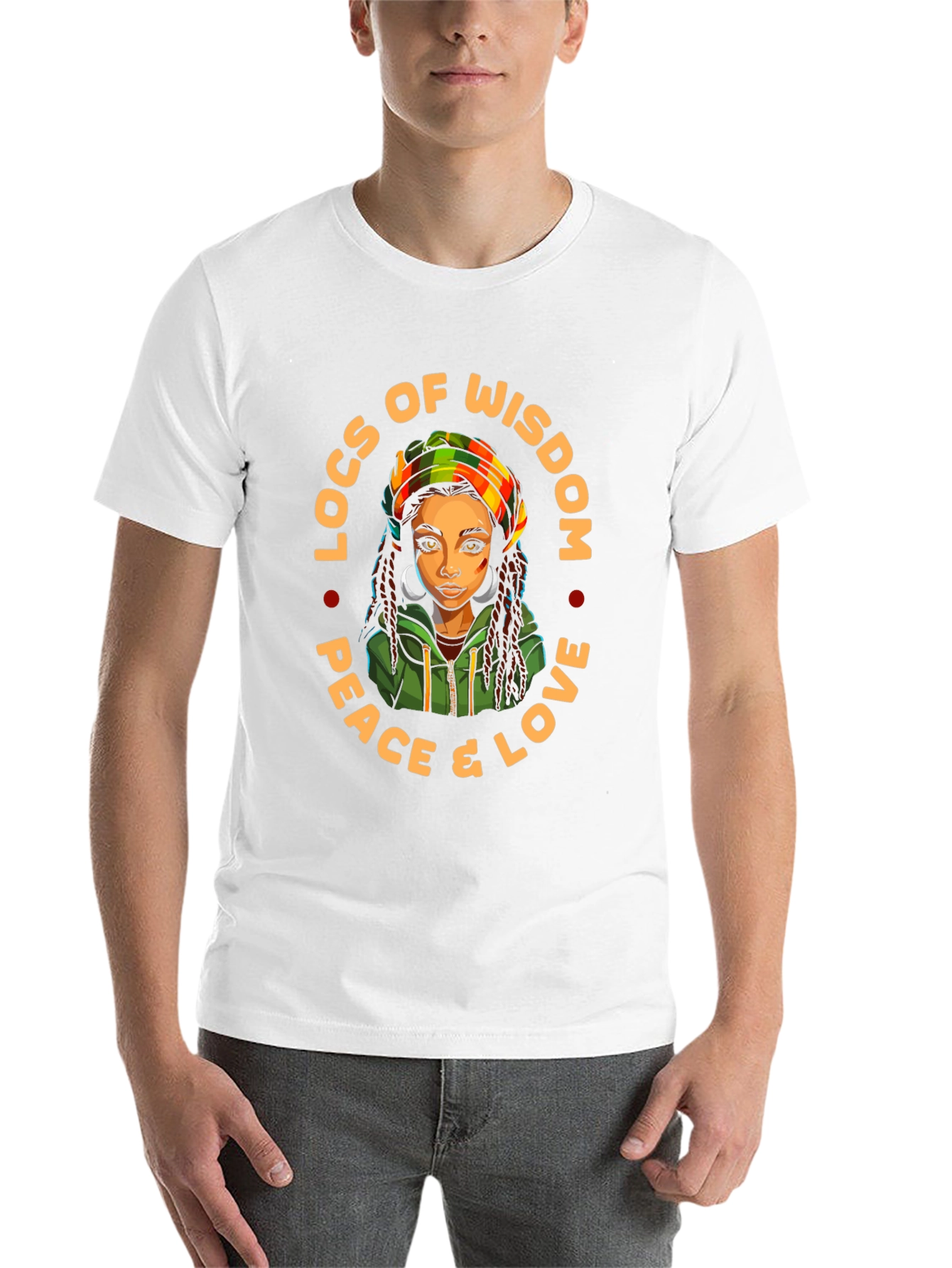 Black Locs of Wisdom T-Shirt: Peace & Love Tee view 14
