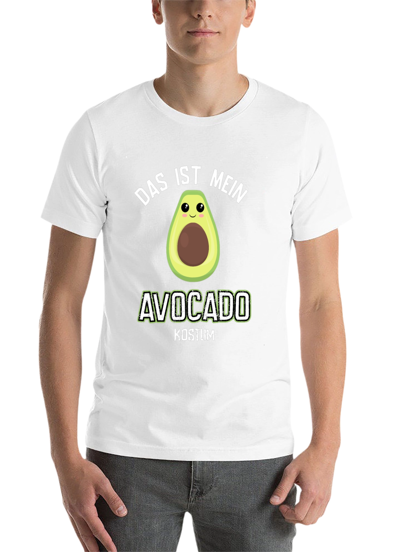 Black Funny Avocado Costume T-Shirt - "Das Ist Mein" Design view 14