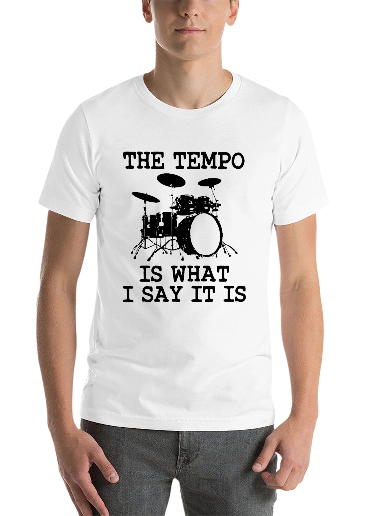 Black The Tempo Drummer T-Shirt - Music Band Funny Tee view 14